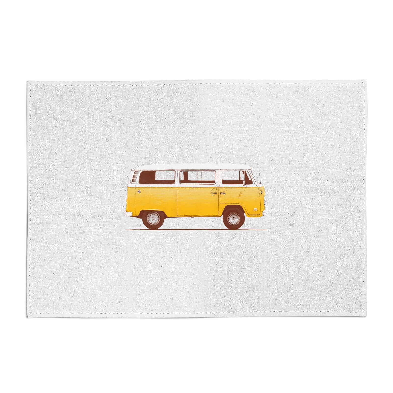 Florent Bodart Yellow Van Cotton Tea Towel