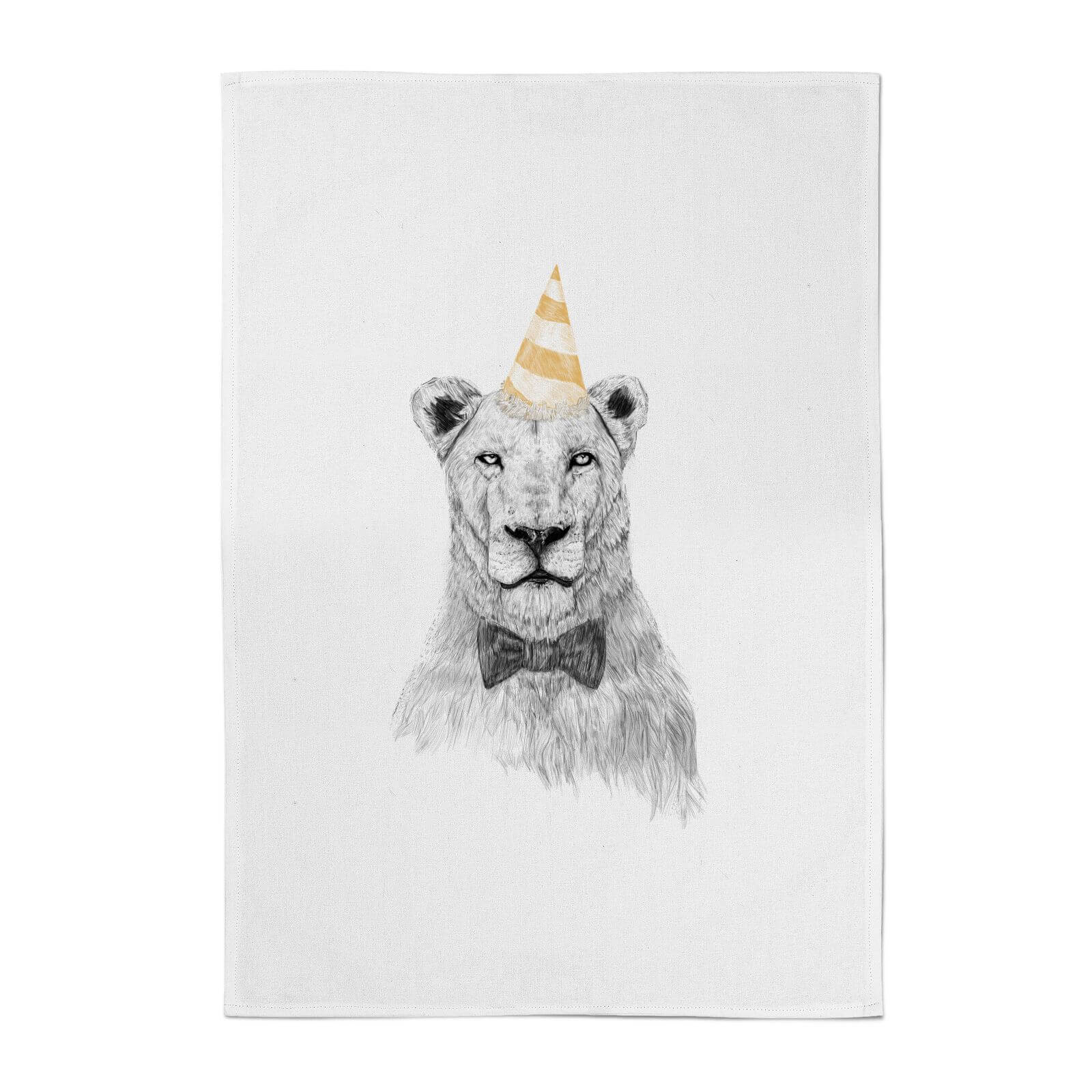 Balazs Solti Party Lion Cotton Tea Towel