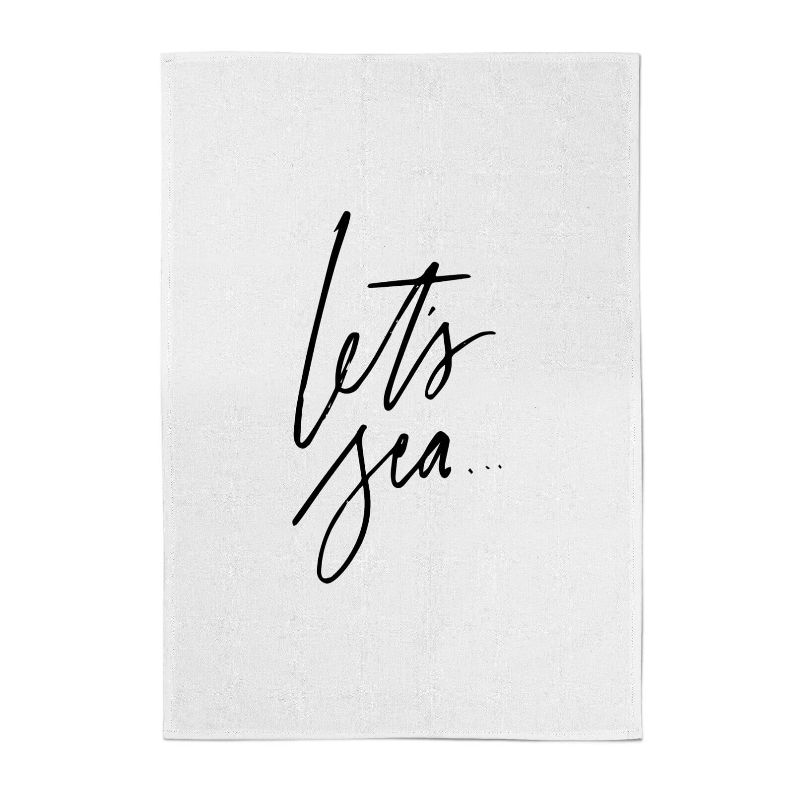 PlanetA444 Let's Sea Cotton Tea Towel