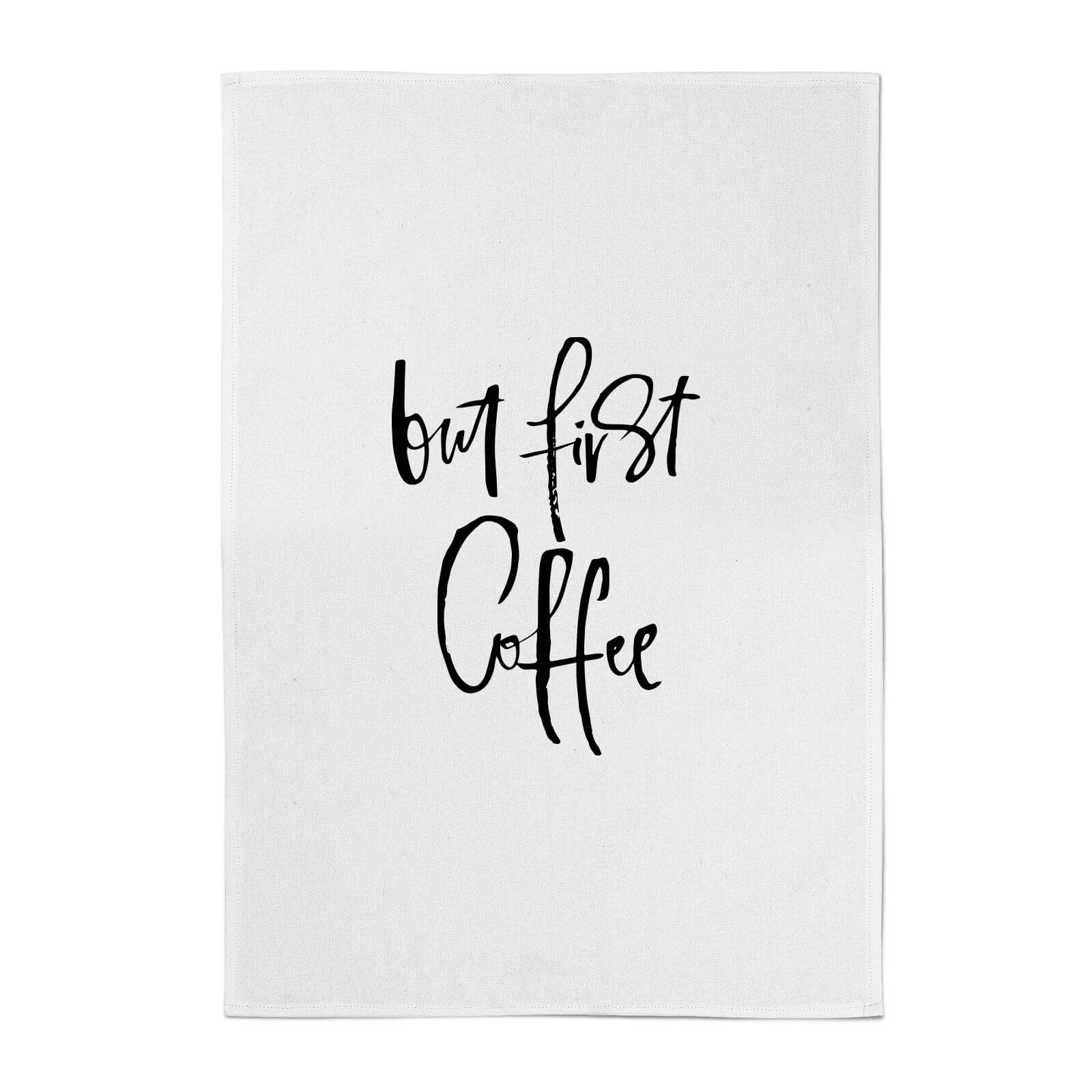 PlanetA444 But First, Coffee Cotton Tea Towel