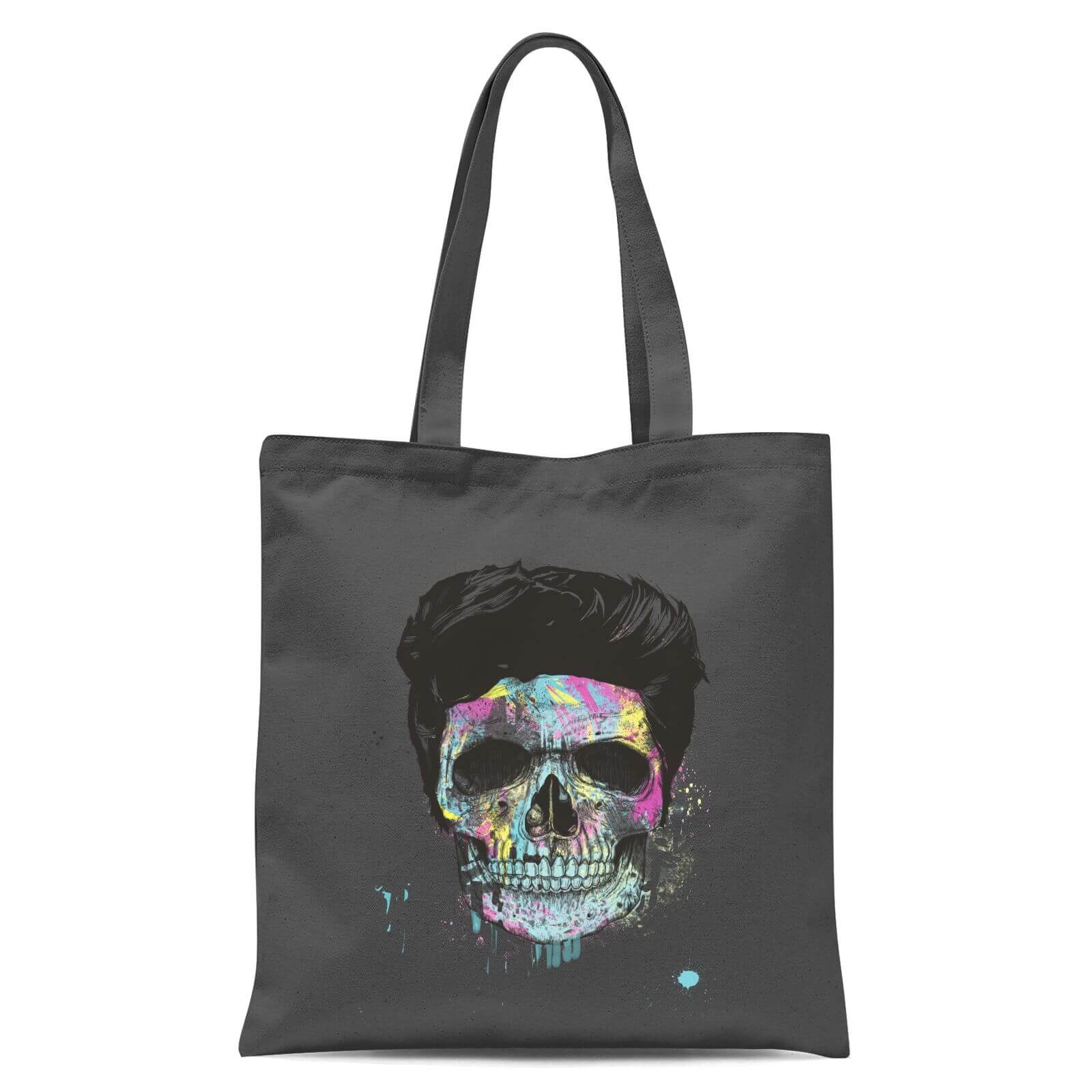 Balazs Solti Colourful Skull Tote Bag - Grey