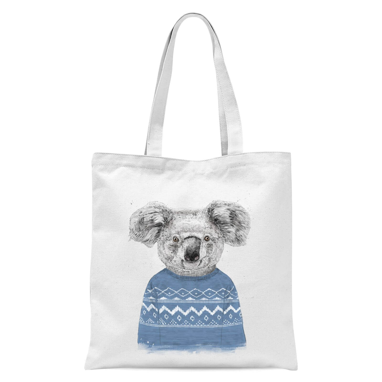 Balazs Solti Koala and Jumper Tote Bag - White