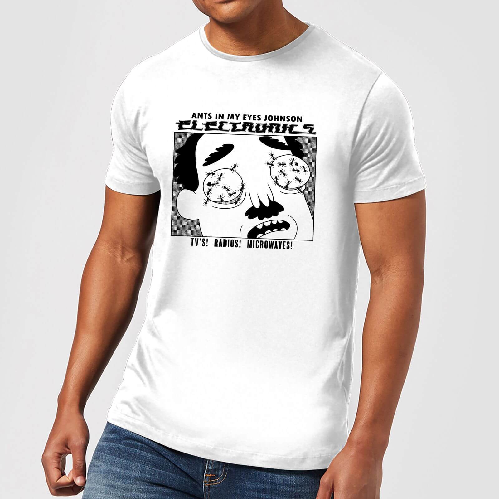 T-Shirt Rick e Morty Ants In My Eyes - Bianco - Uomo - XXL