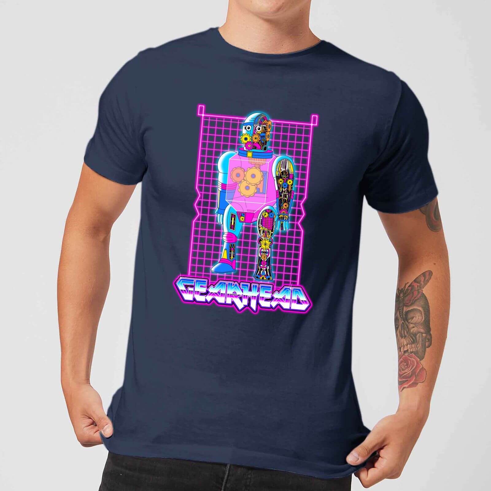

T-Shirt Rick e Morty Gearhead - Blu Navy - Uomo - L