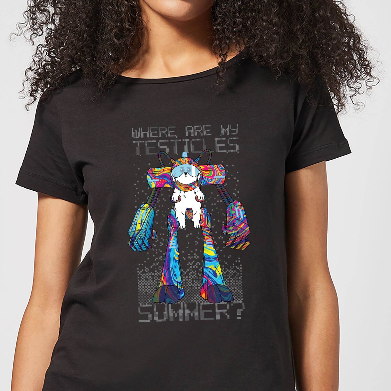 

T-Shirt Rick e Morty Where Are My Testicles Summer - Nero - Donna - XL