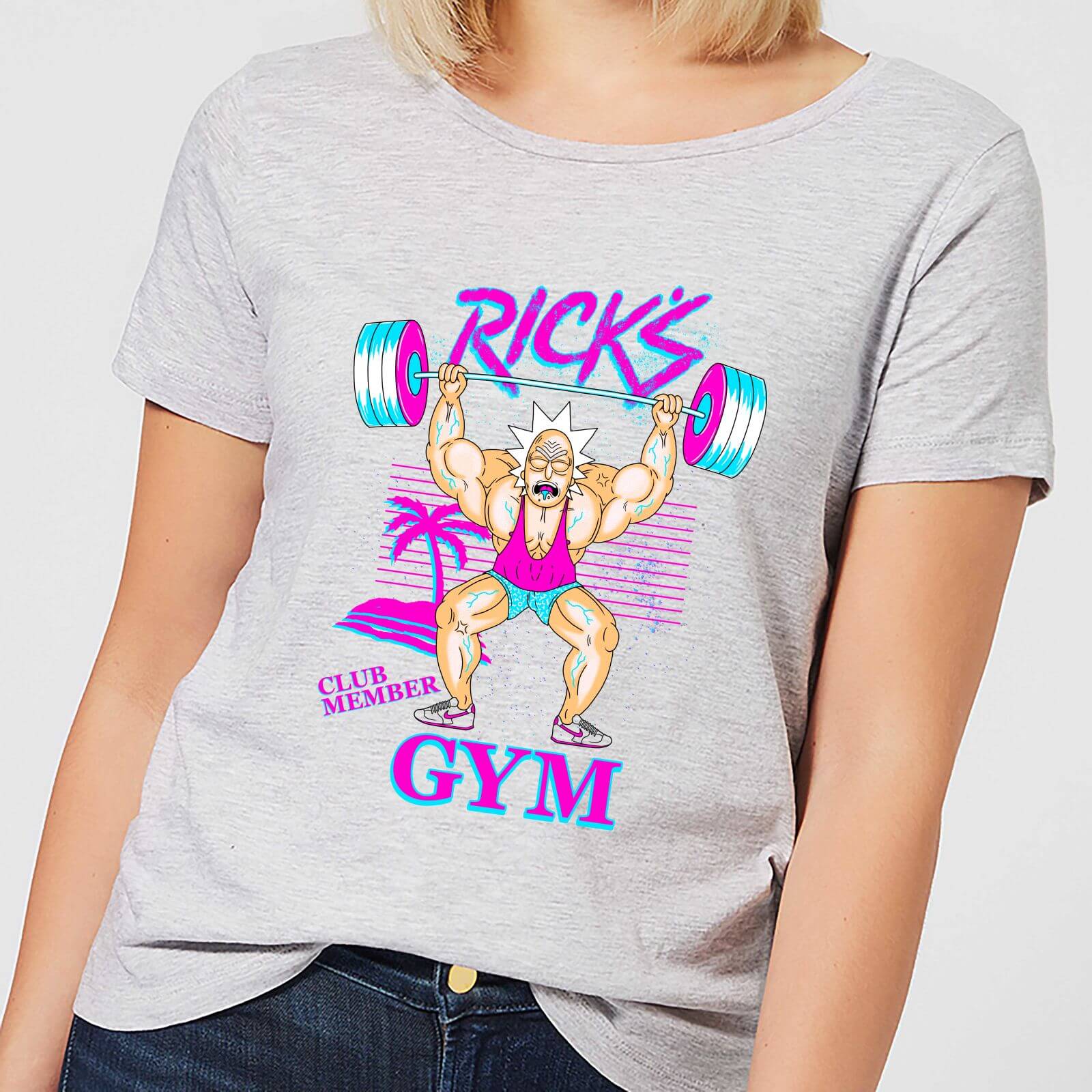 

T-Shirt Rick e Morty Rick Gym - Grigio - Donna - L