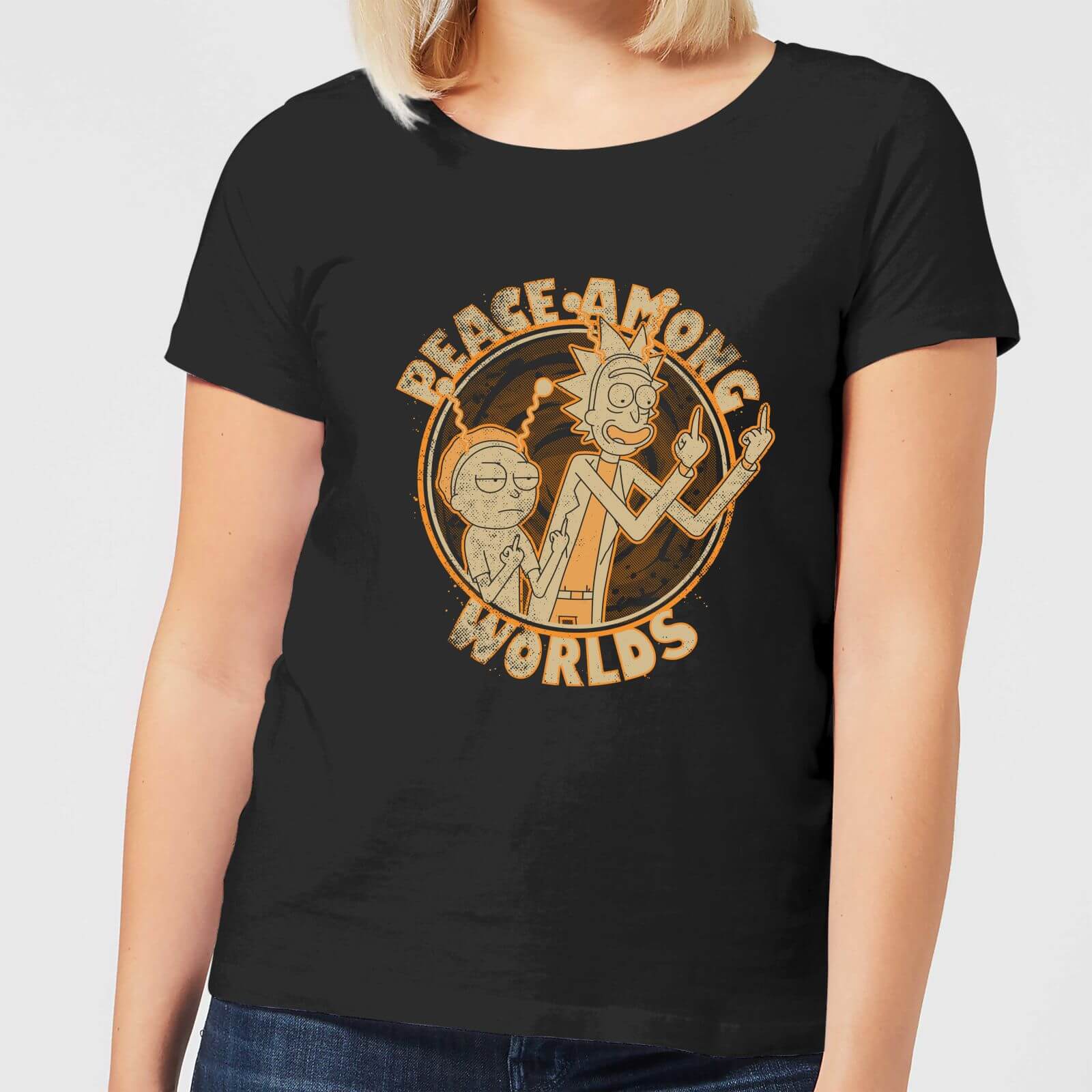 Rick and Morty Peace Among Worlds Damen T-Shirt - Schwarz - M