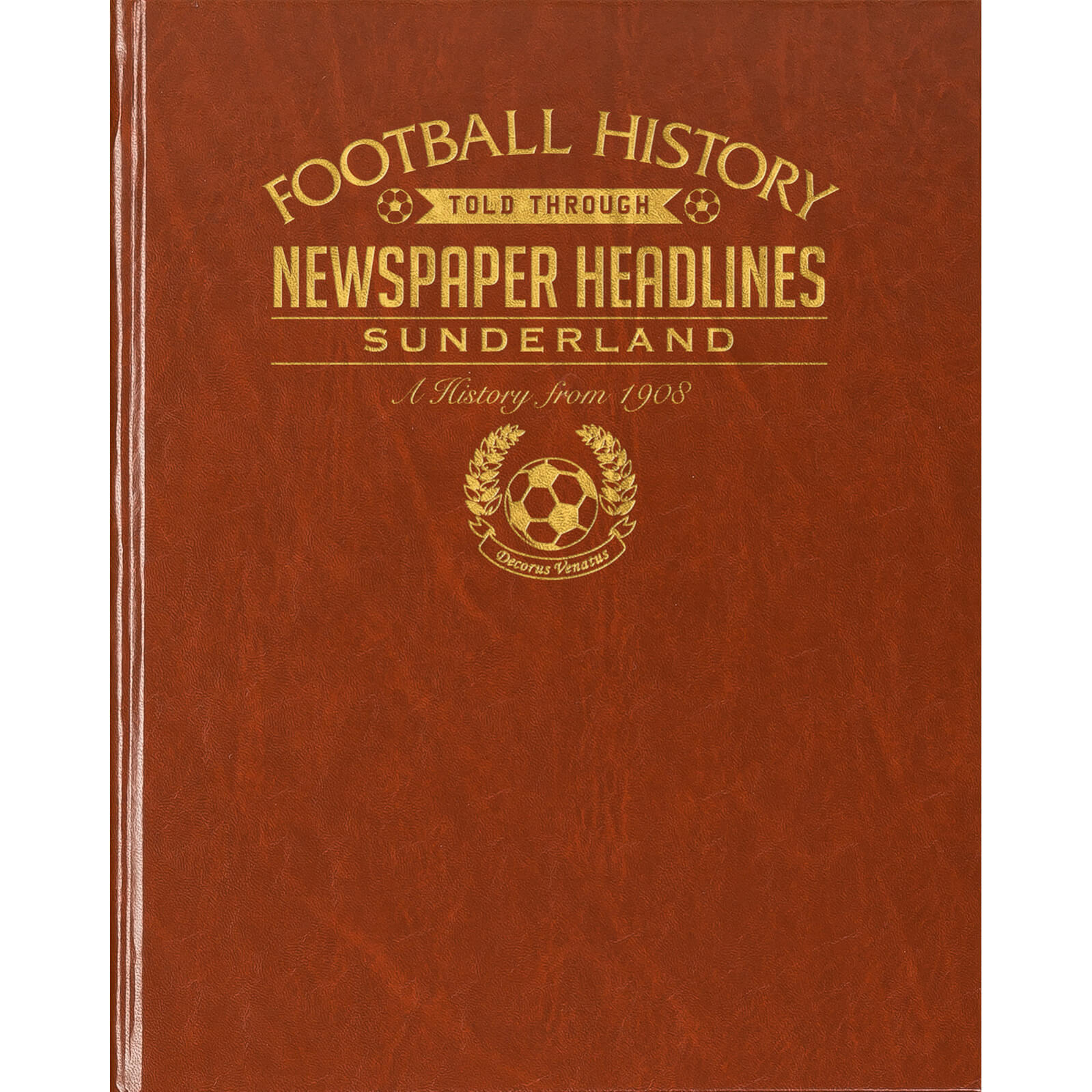 Sunderland Newspaper Book - Brown Leatherette