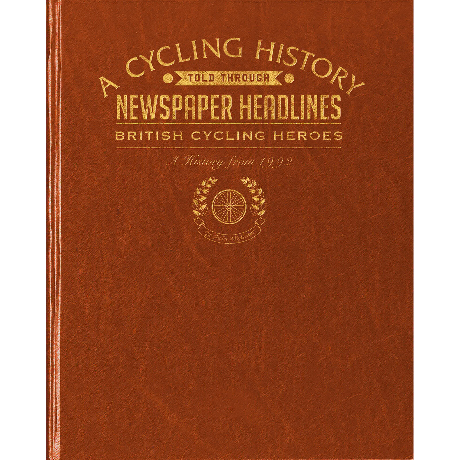 British Cycling Heroes Newspaper Book - Brown Leatherette