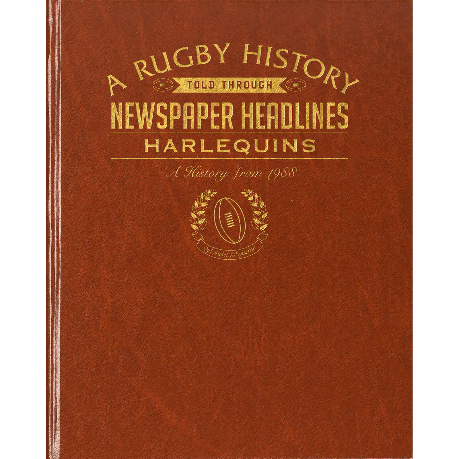Harlequins Rugby Newspaper Book - Brown Leatherette
