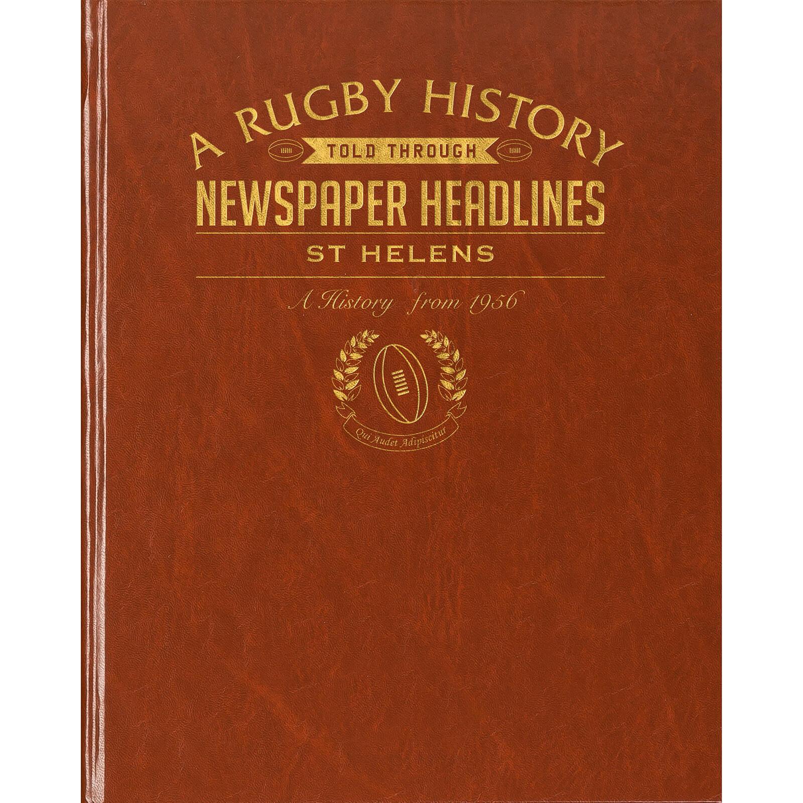 St Helens Rugby Newspaper Book - Brown Leatherette