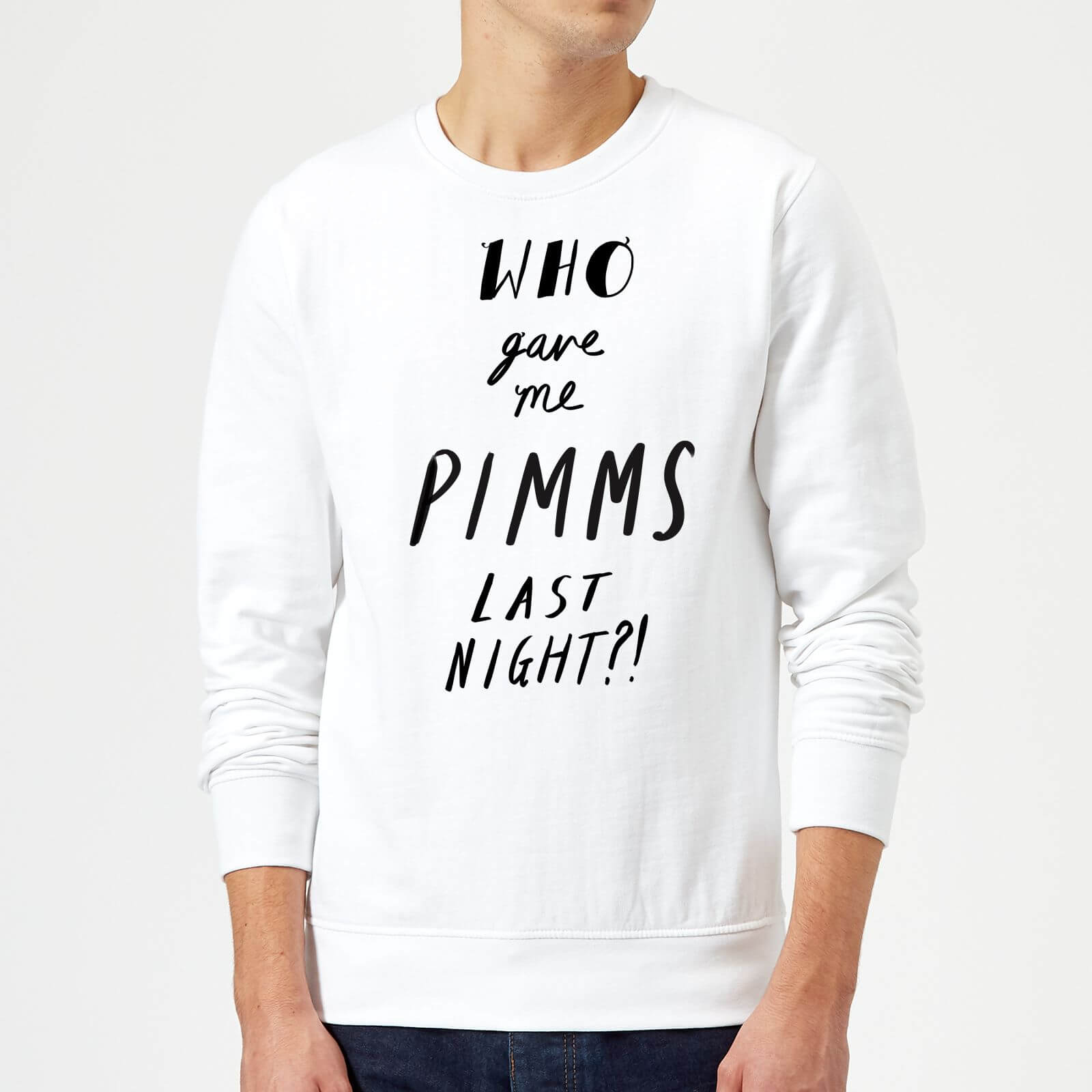 Rock On Ruby Who Gave Me Pimms Last Night? Sweatshirt - White - S - White