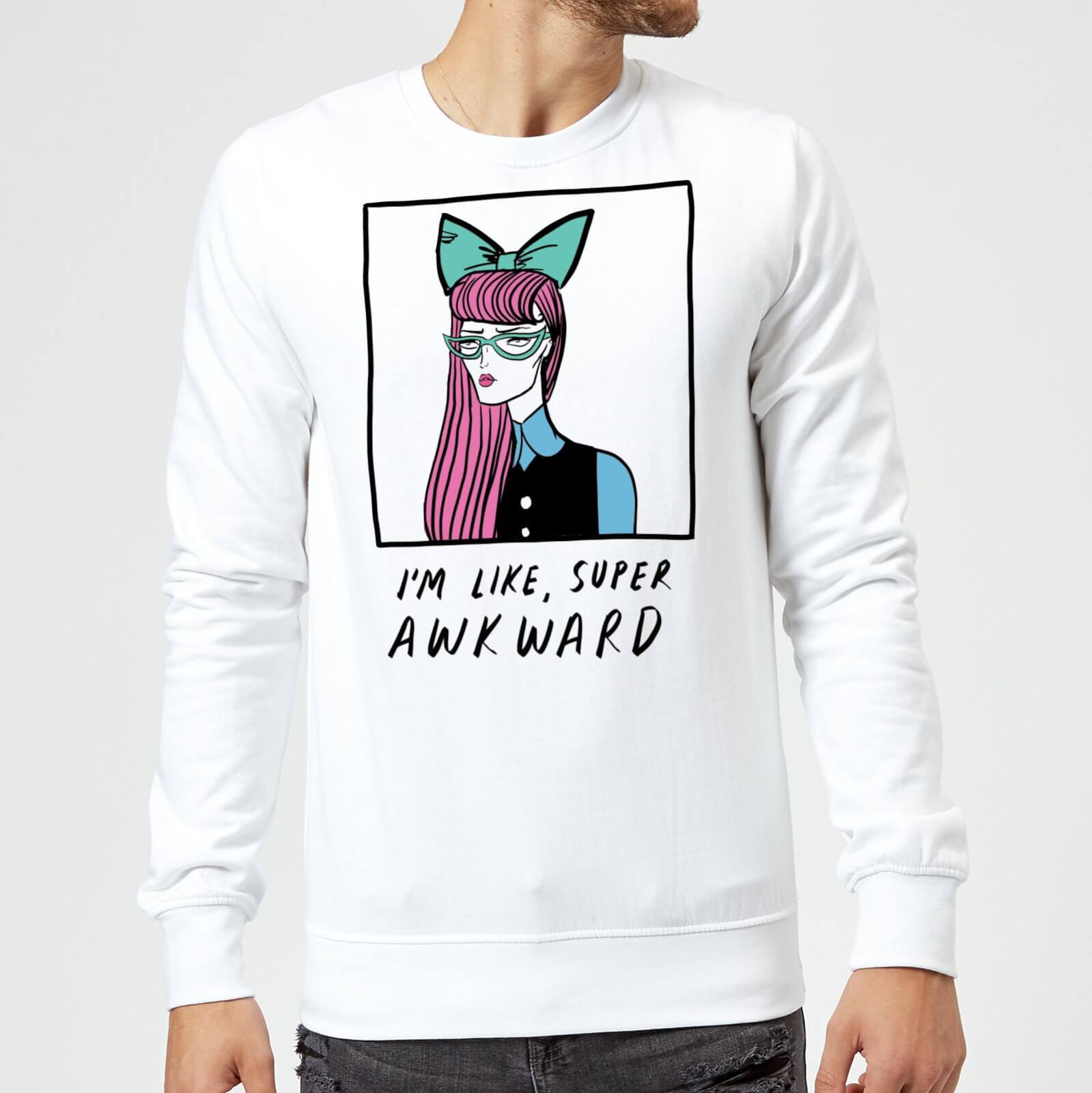 Rock On Ruby I'm Like, Super Awkward Sweatshirt - White - S - White