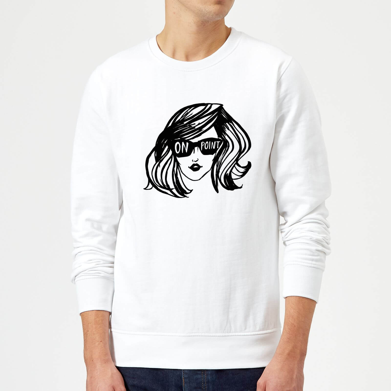 Rock On Ruby On Point Sweatshirt - White - S - White