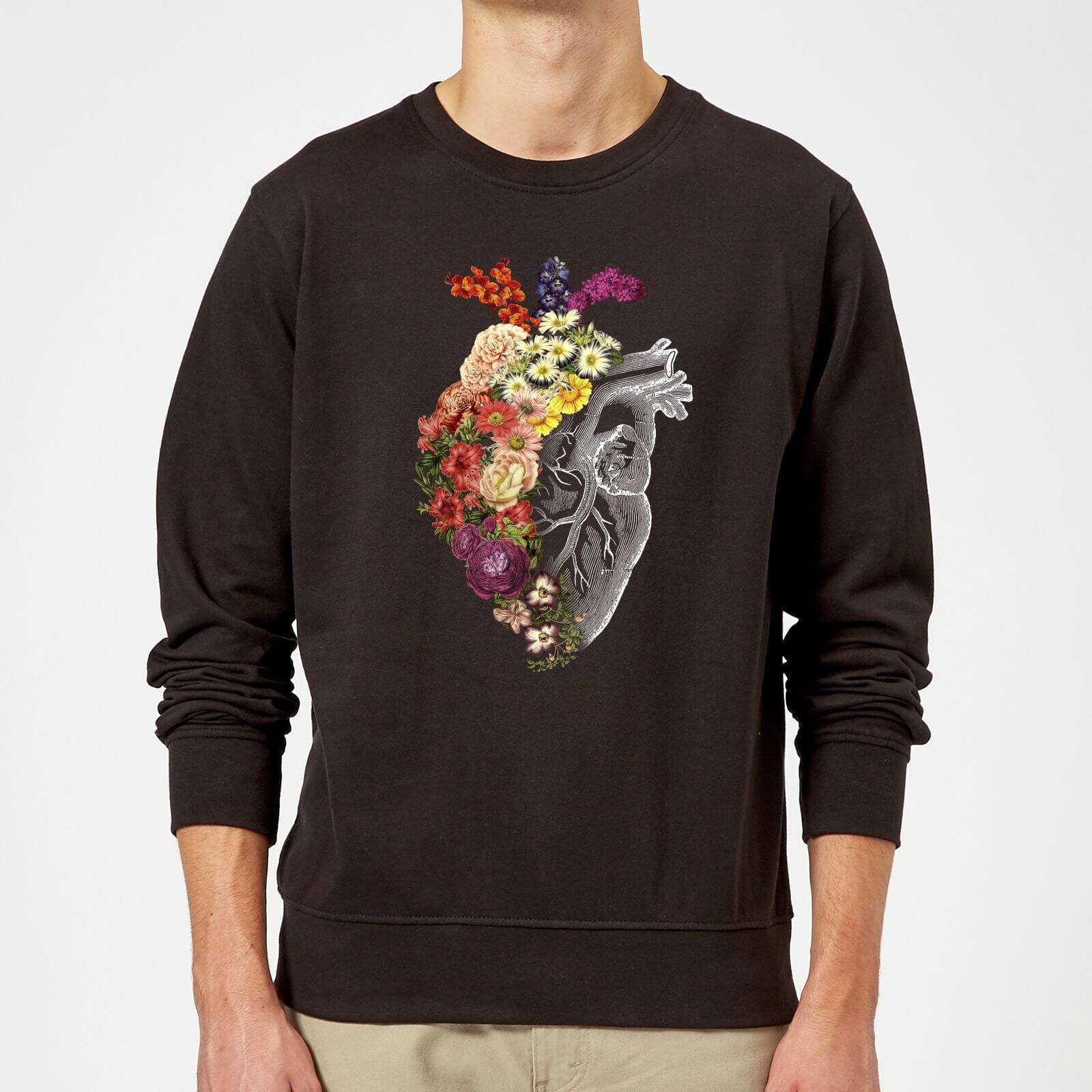 Tobias Fonseca Flower Heart Spring Sweatshirt - Black - S