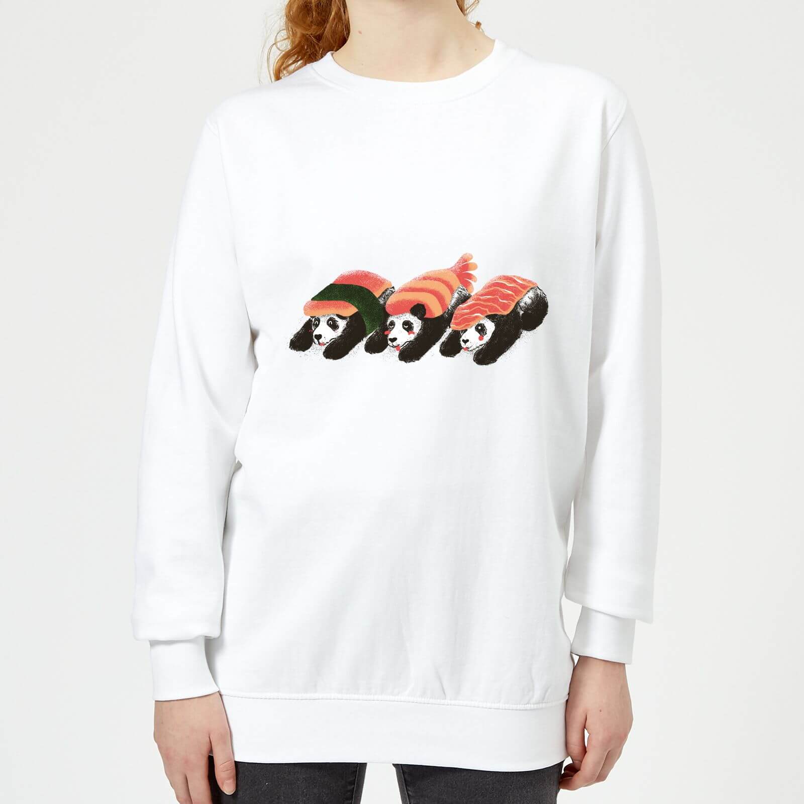 Tobias Fonseca Panda Sushi Women's Sweatshirt - White - XS - White