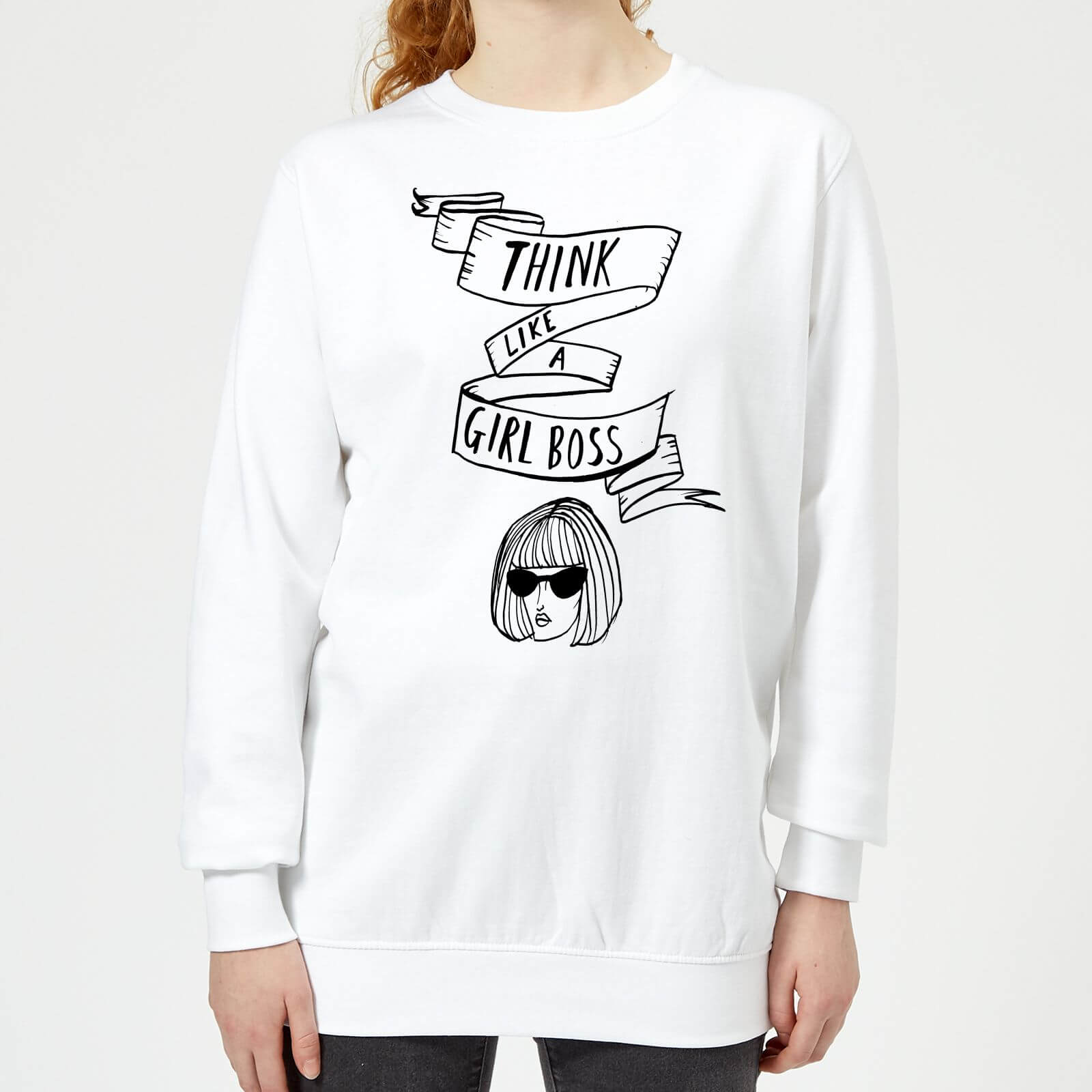 Think Like A Girl Boss Women's Sweatshirt - White - XS - White