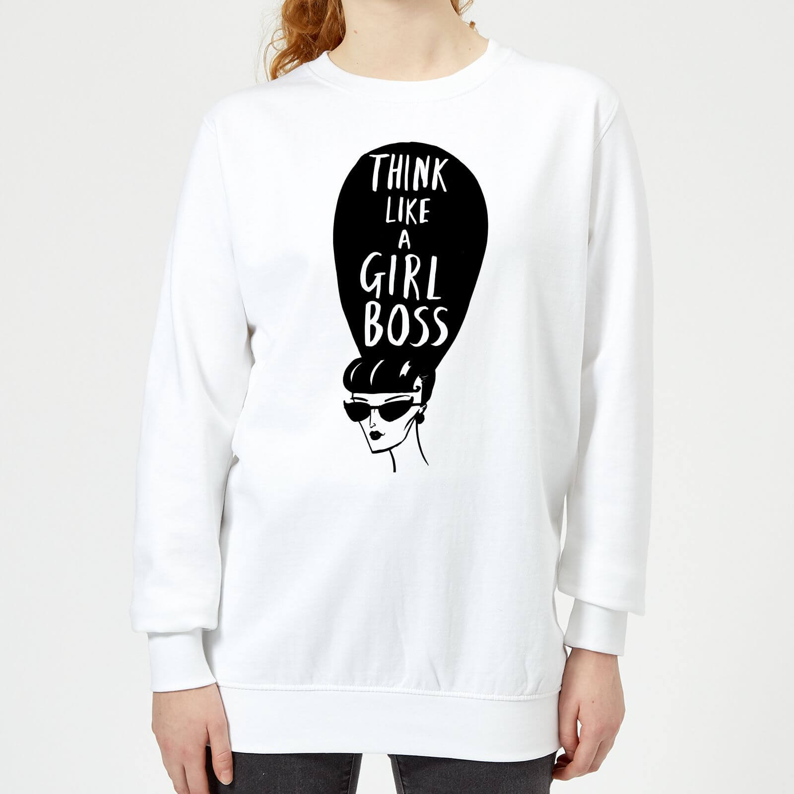 Think Like A Girl Boss Women's Sweatshirt - White - XS - White