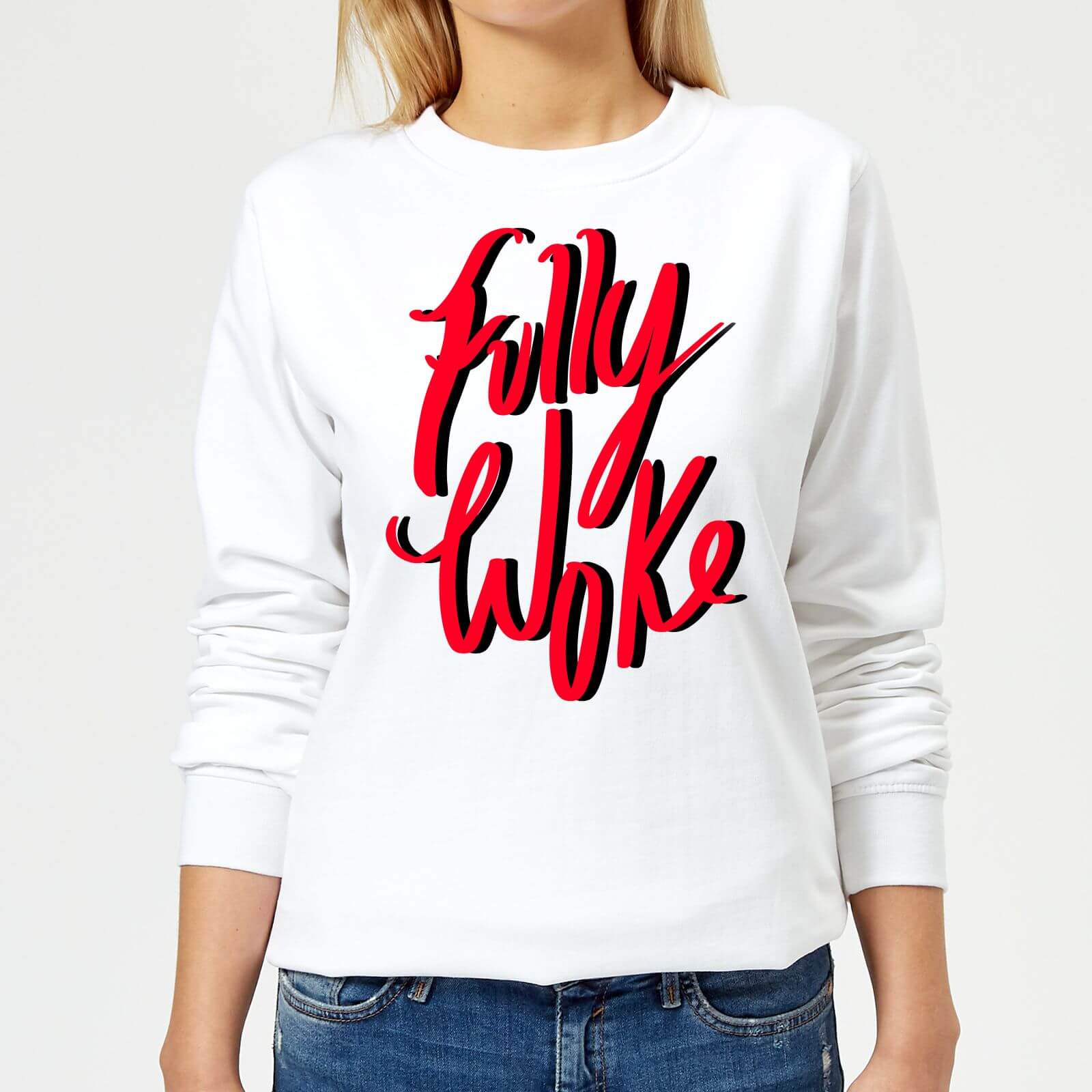 Rock On Ruby Fully Woke Women's Sweatshirt - White - XS - White