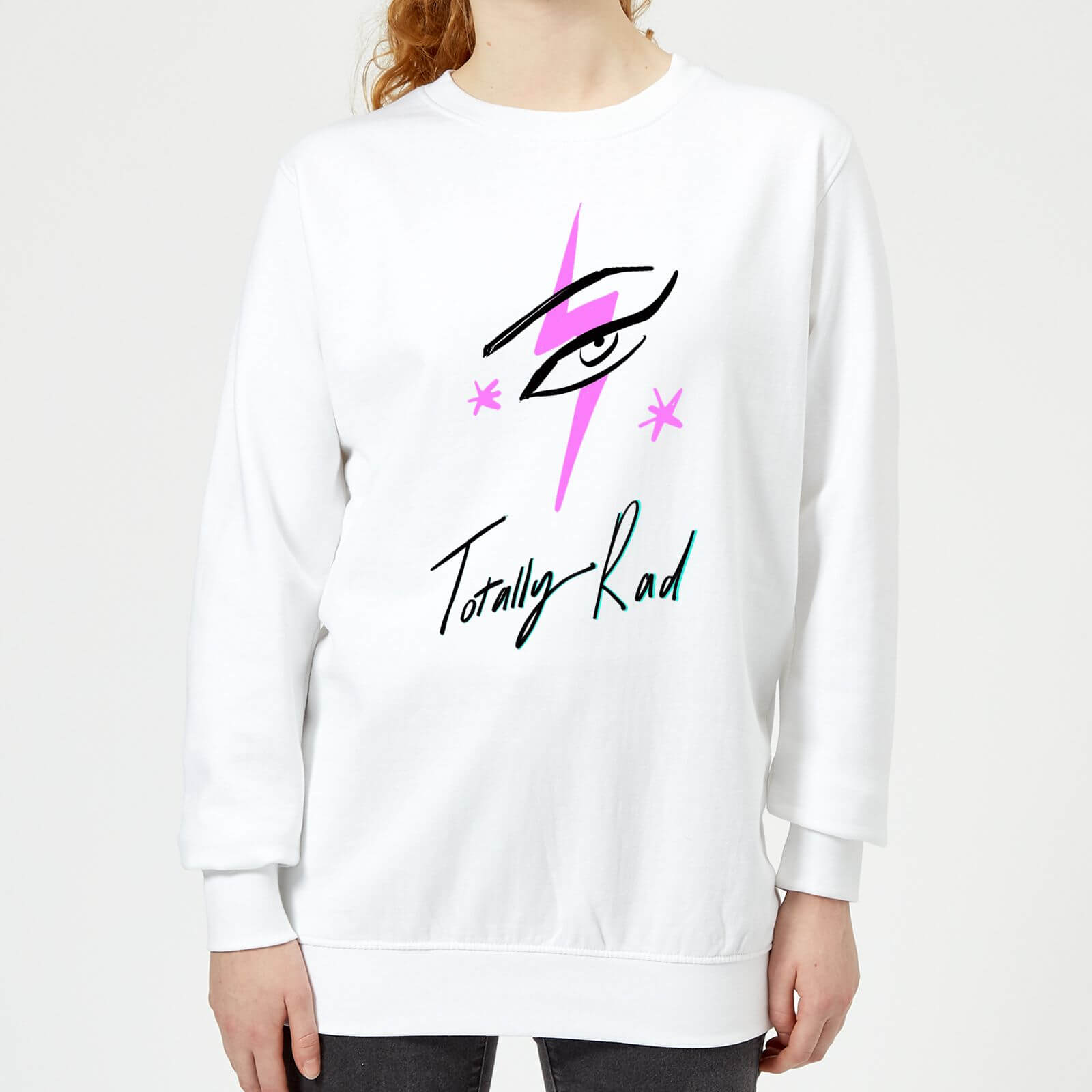 Rock On Ruby Totally Rad Women's Sweatshirt - White - XS - White