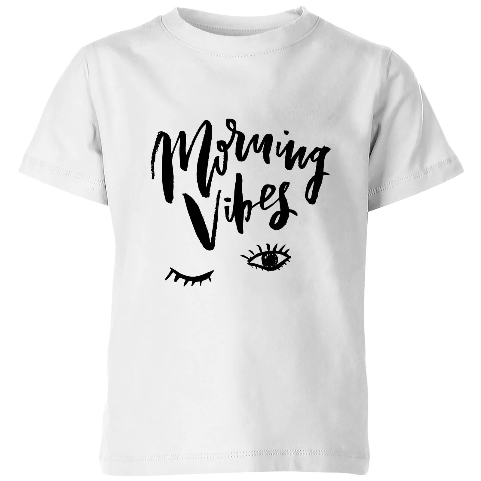 PlanetA444 Morning Vibes Kids' T-Shirt - White - 3-4 Years - White