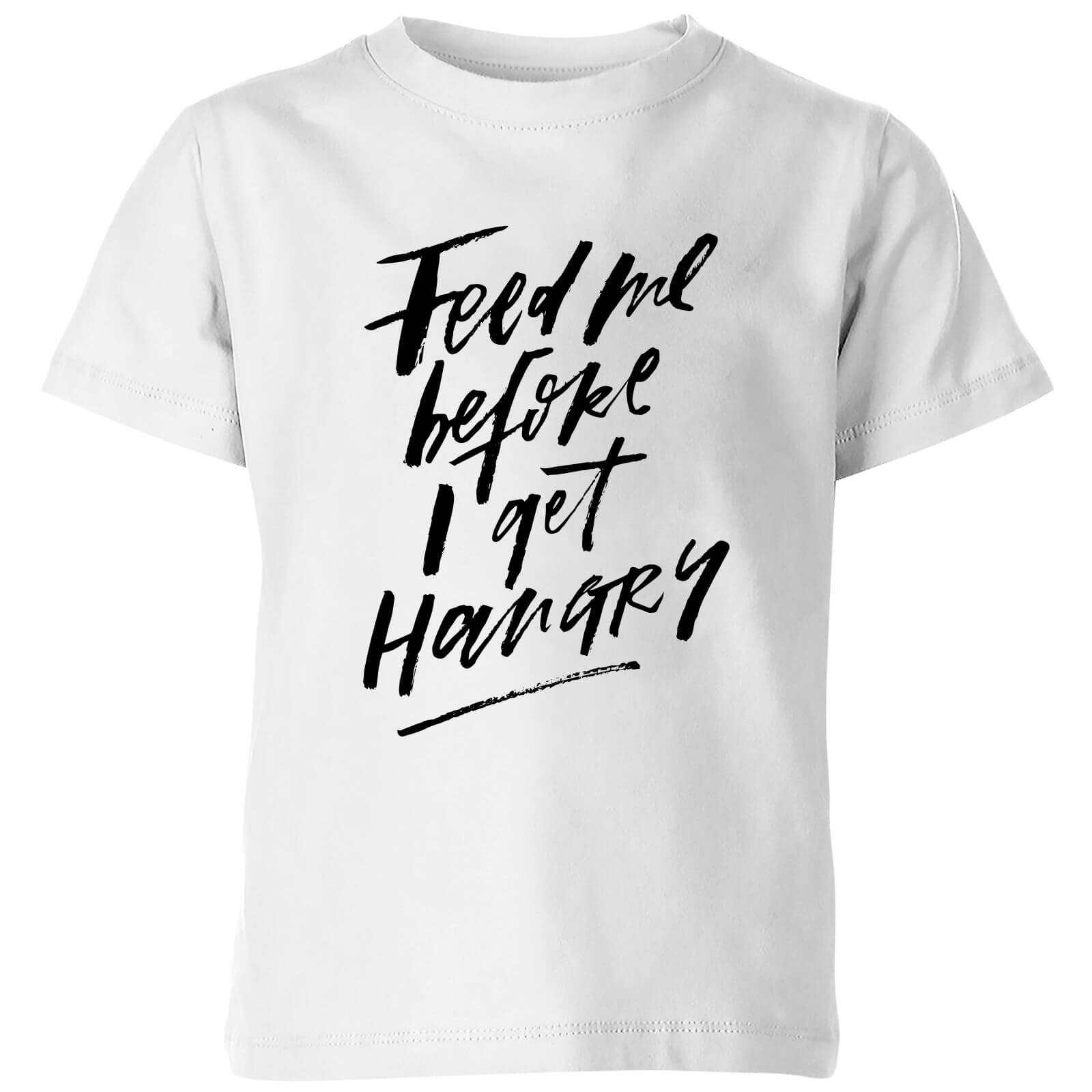 PlanetA444 Feed Me Before I Get Hangry Kids' T-Shirt - White - 3-4 Years - White