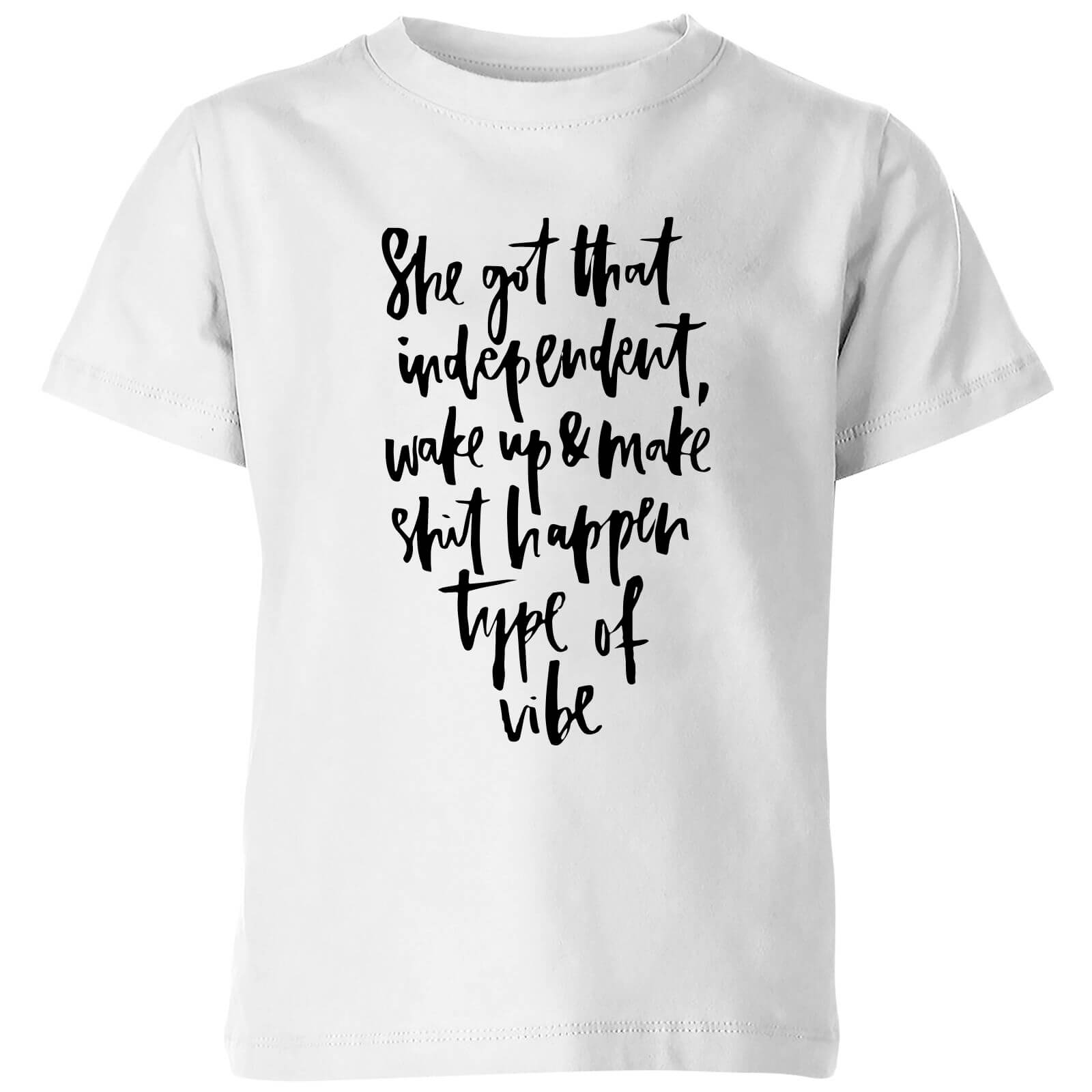 PlanetA444 She Got That Independent Vibe Kids' T-Shirt - White - 3-4 Years - White