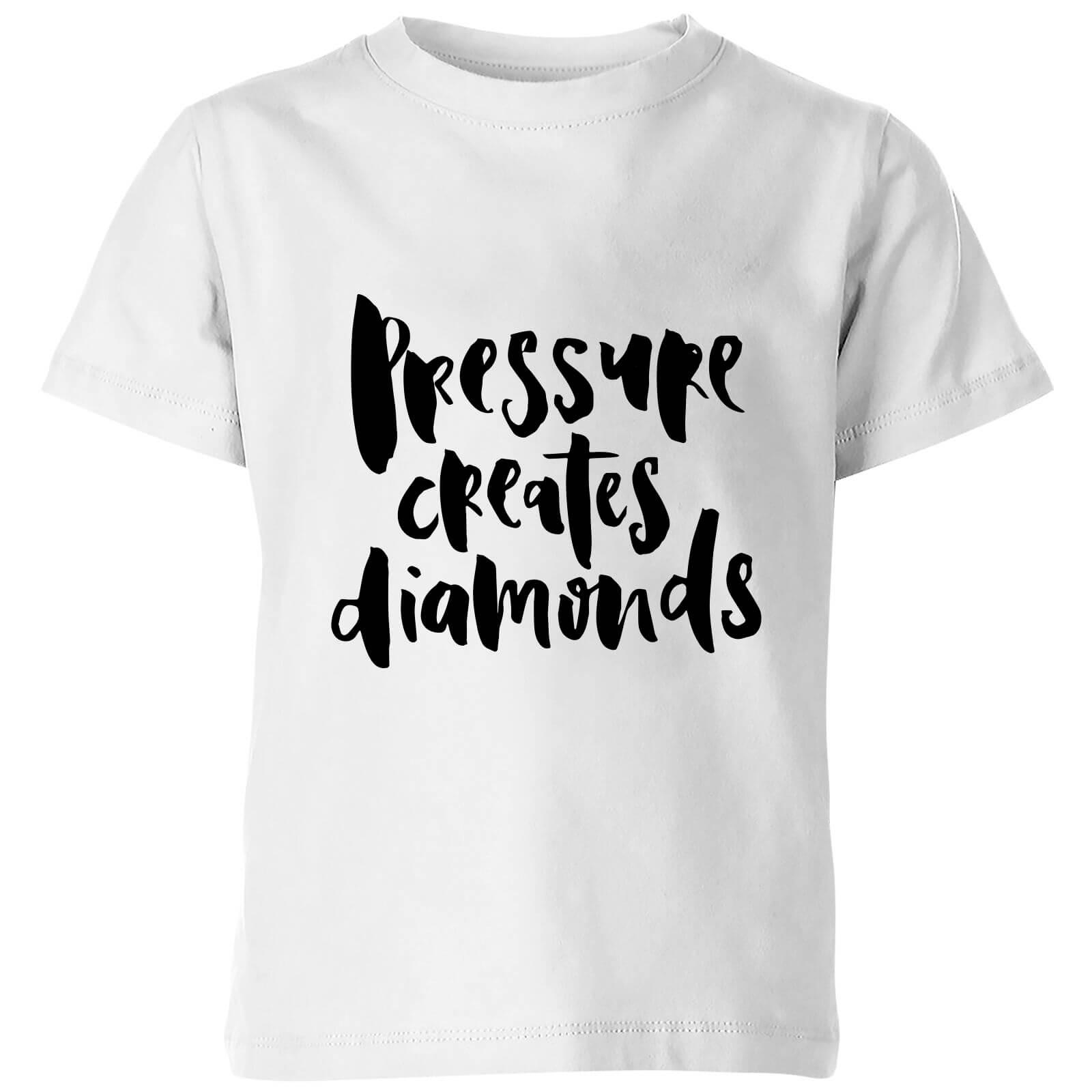PlanetA444 Pressure Creates Diamonds Kids' T-Shirt - White - 3-4 Years - White
