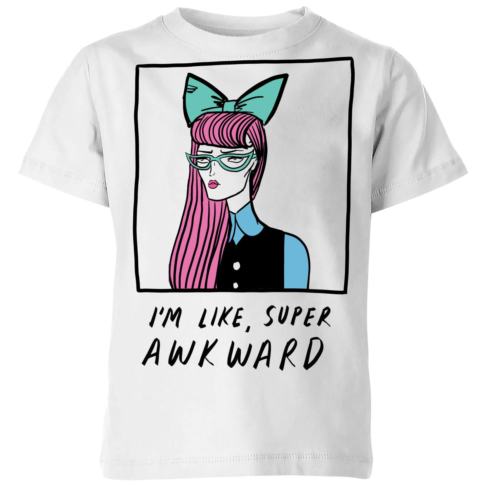 Rock On Ruby I'm Like, Super Awkward Kids' T-Shirt - White - 3-4 Years - White