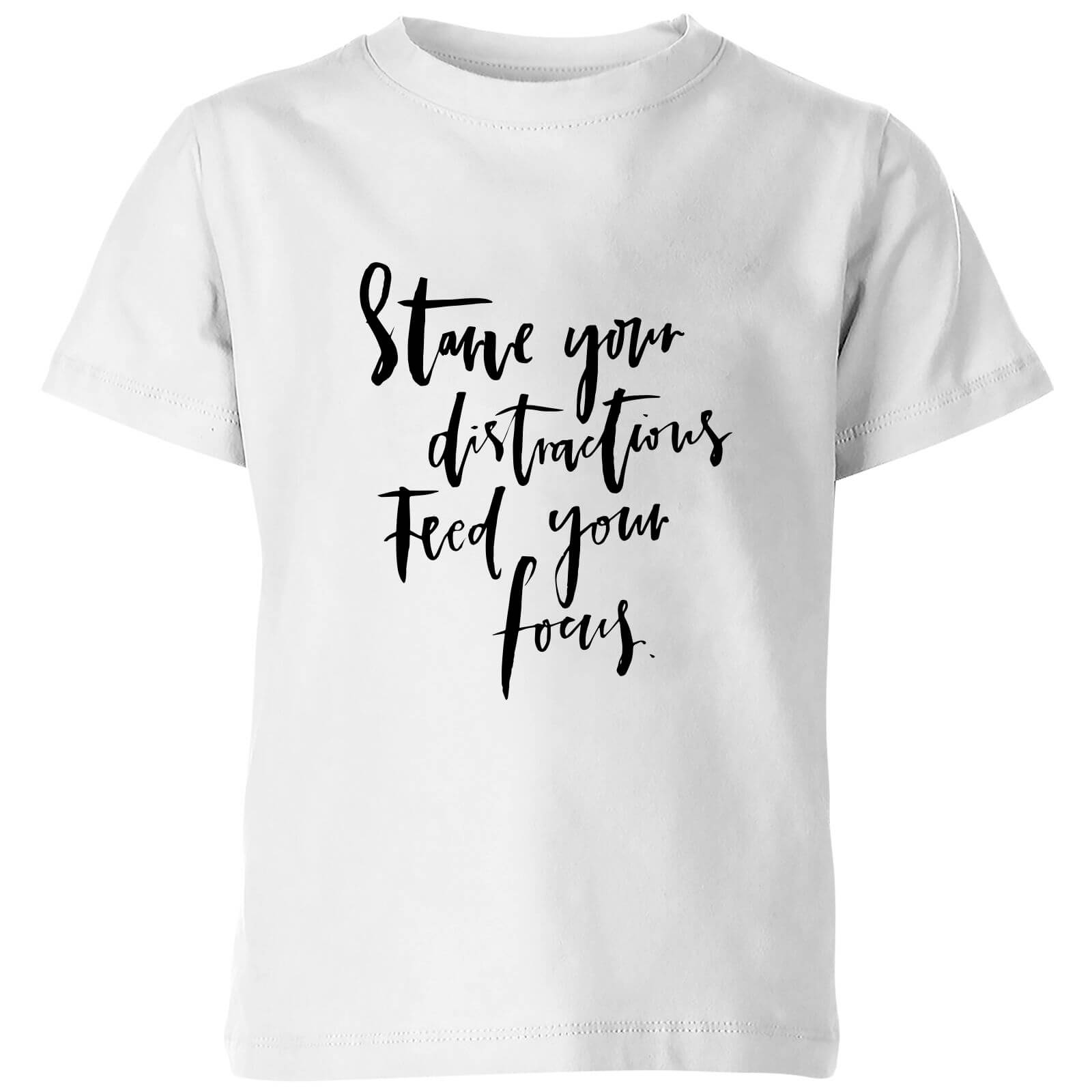PlanetA444 Starve Your Distractions Kids' T-Shirt - White - 3-4 Years - White