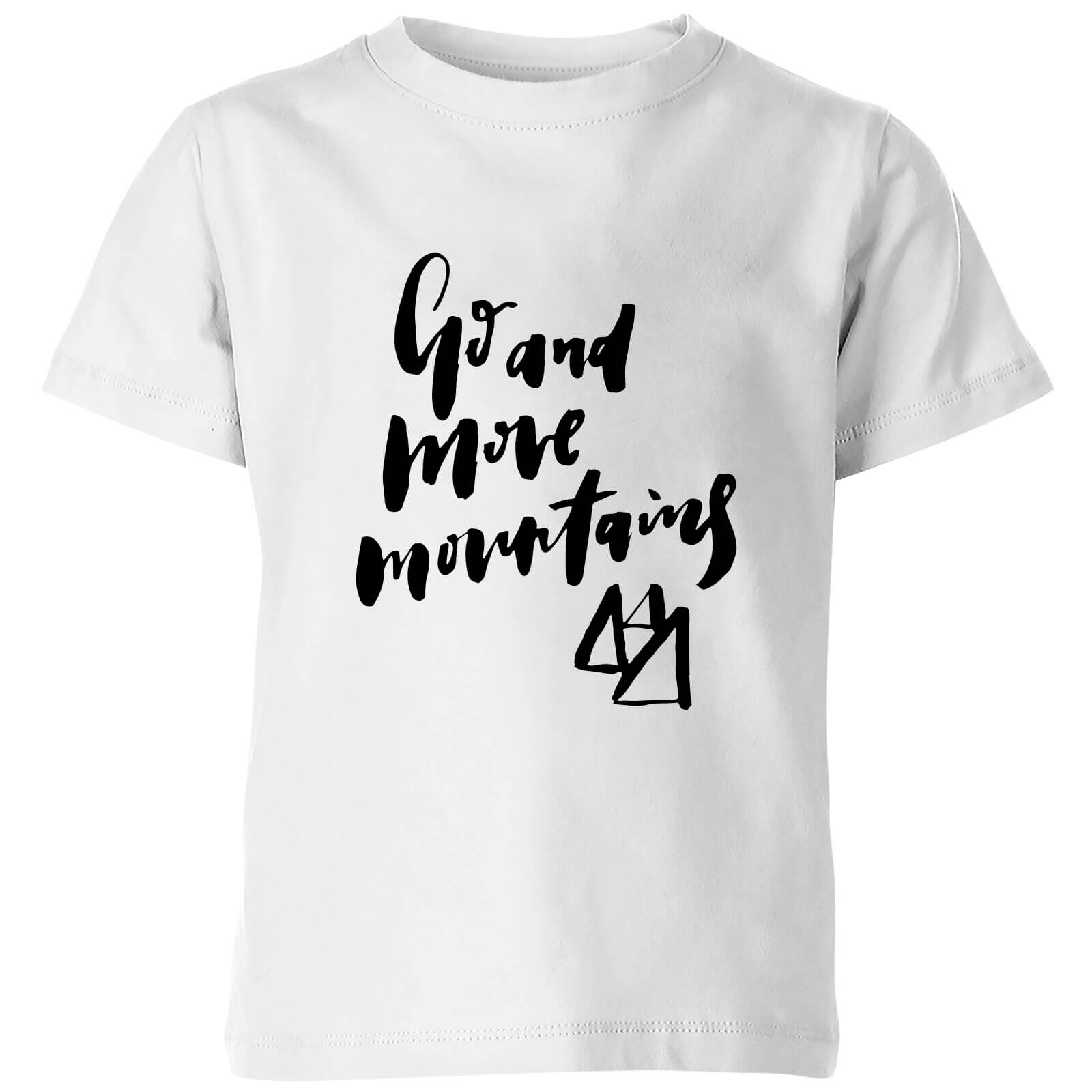 PlanetA444 Go and Move Mountains Kids' T-Shirt - White - 3-4 Years - White