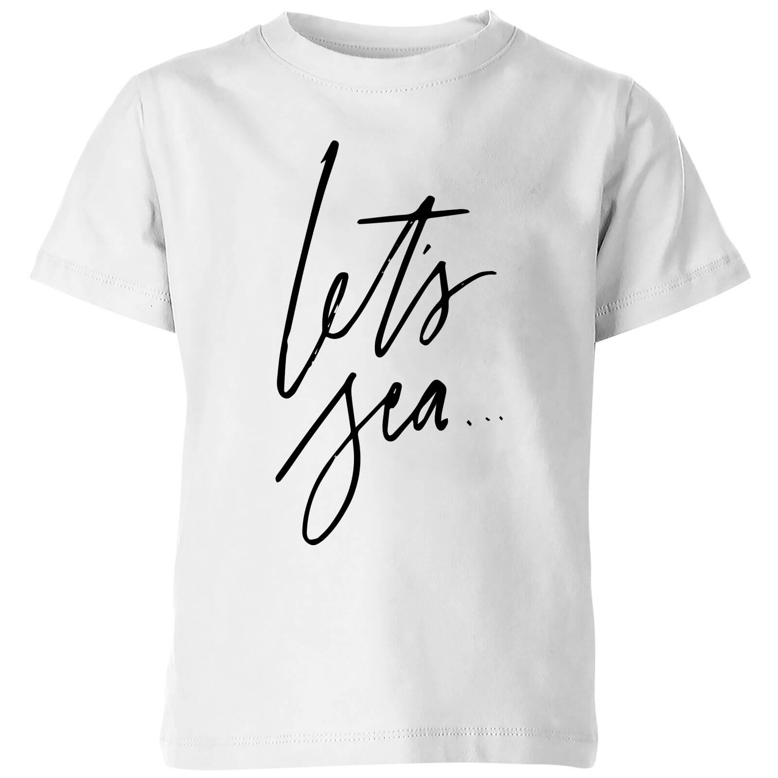 PlanetA444 Let's Sea Kids' T-Shirt - White - 3-4 Years - White