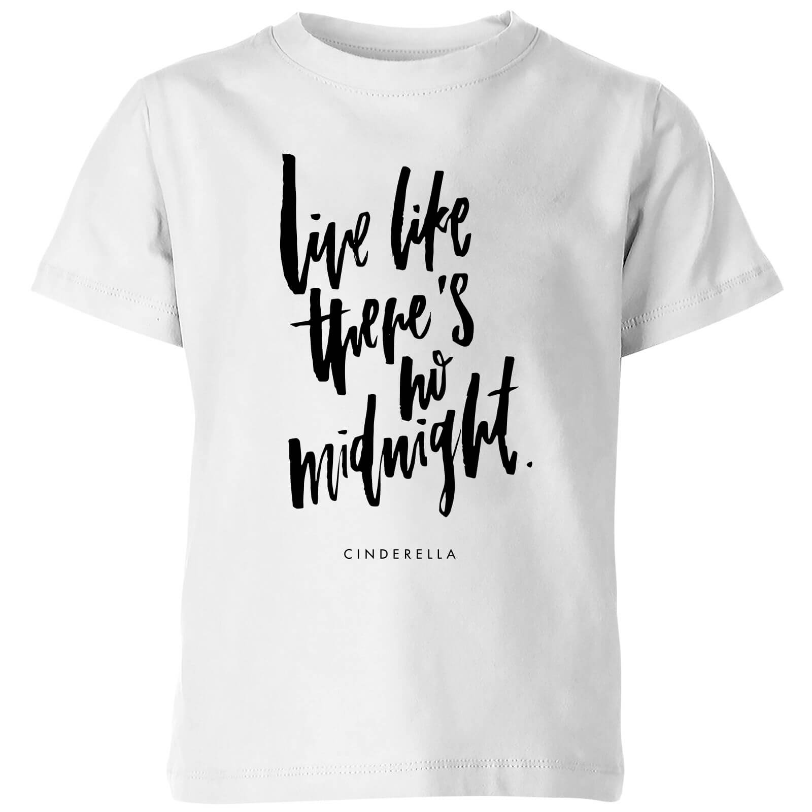 PlanetA444 Live Like There's No Midnight Kids' T-Shirt - White - 3-4 Years - White