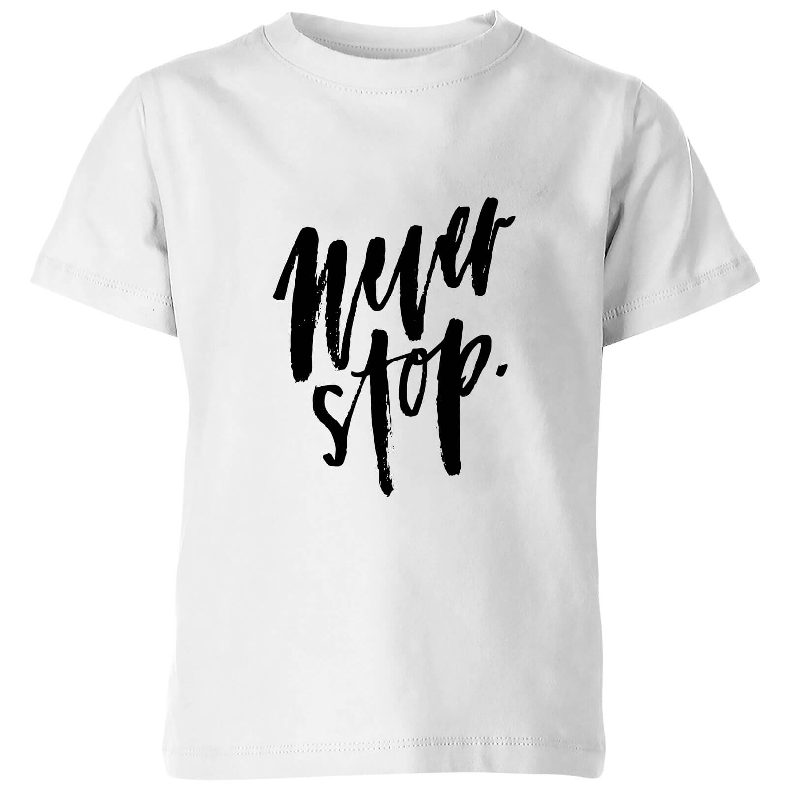 PlanetA444 Never Stop Kids' T-Shirt - White - 3-4 Years - White
