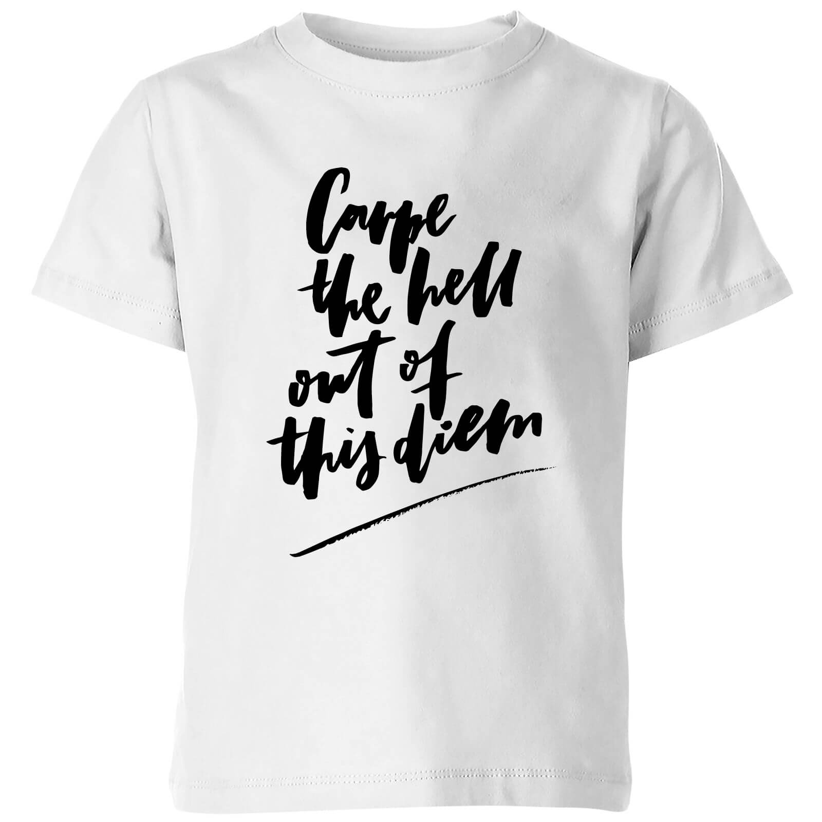 PlanetA444 Carpe The Hell Out Of This Diem Kids' T-Shirt - White - 3-4 Years - White