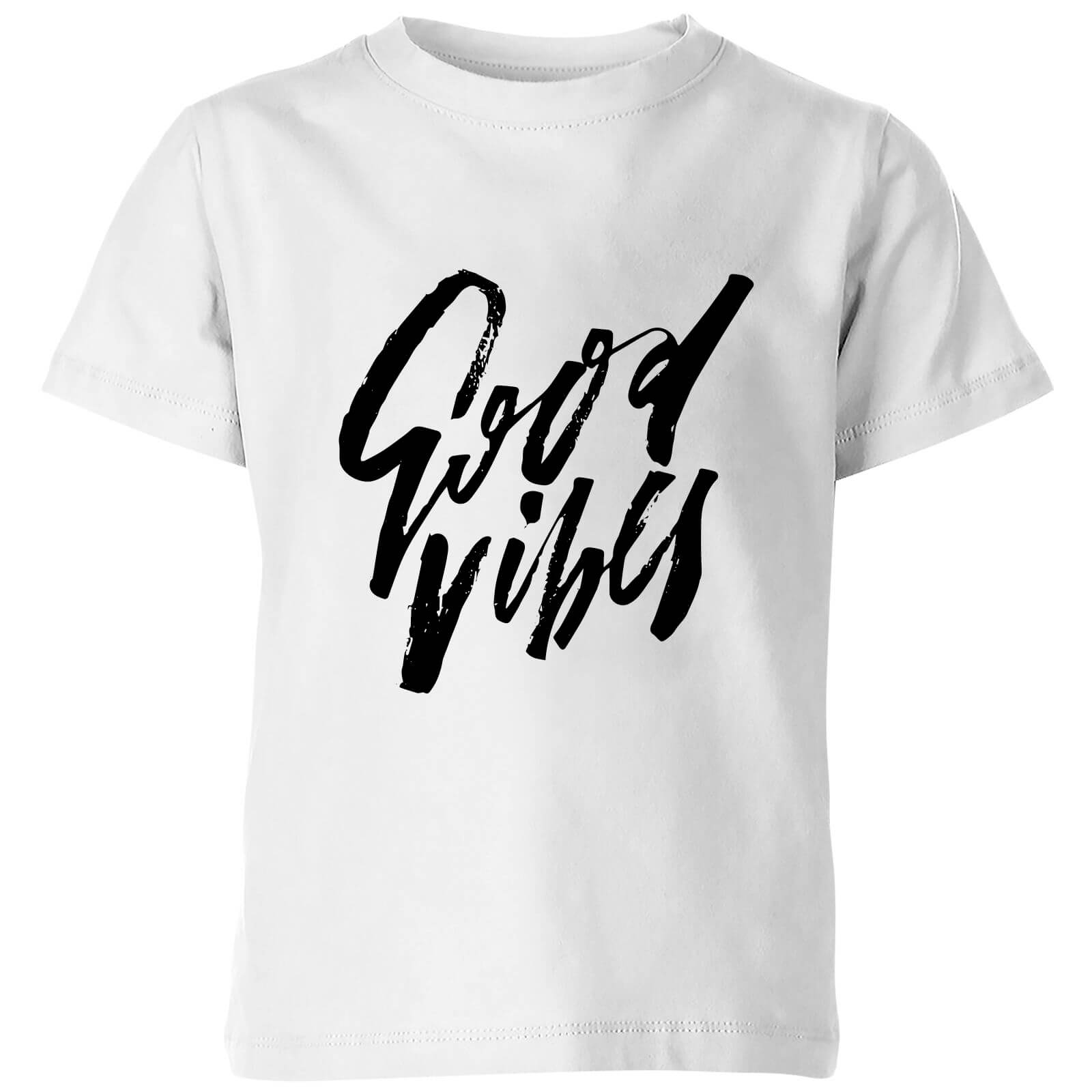 PlanetA444 Good Vibes Kids' T-Shirt - White - 3-4 Years - White
