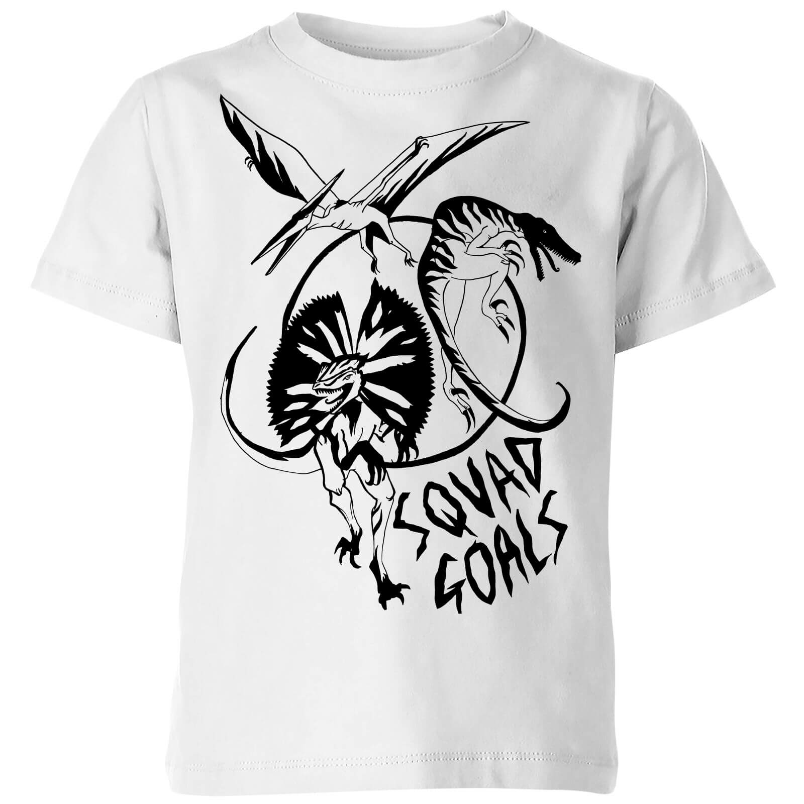 Rock On Ruby Dinosaur Squad Goals Kids' T-Shirt - White - 3-4 Years