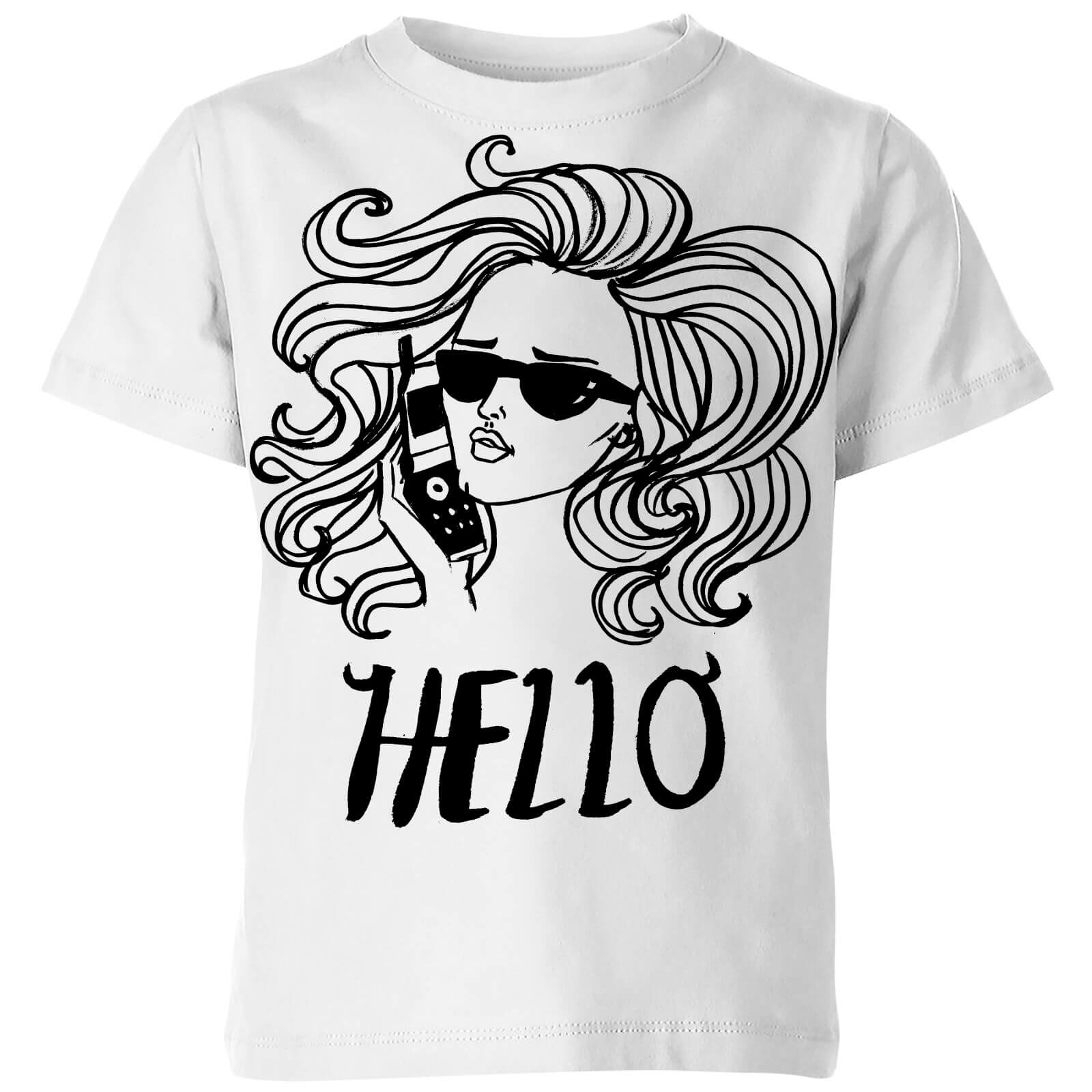Rock On Ruby Hello Kids' T-Shirt - White - 3-4 Years - White