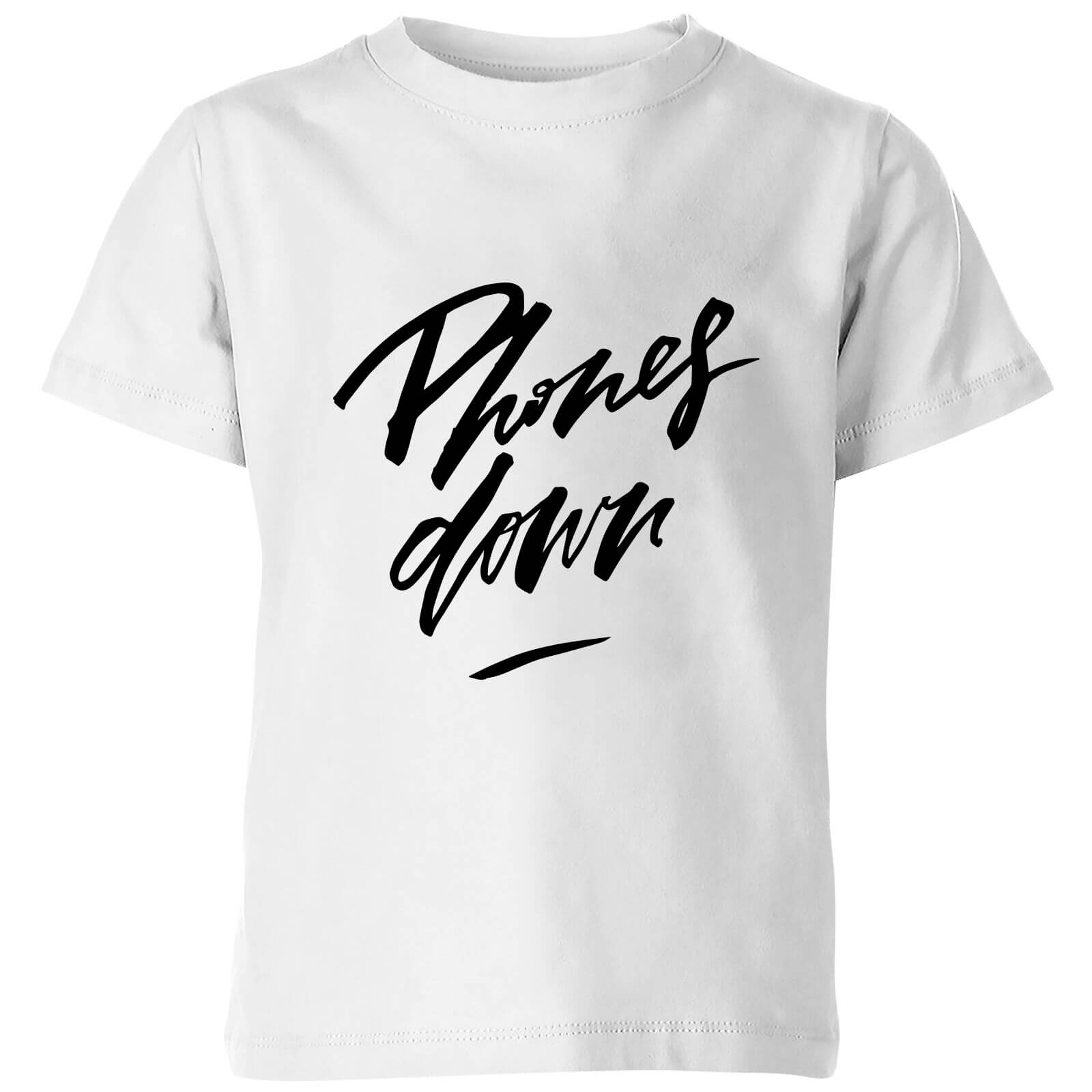 PlanetA444 Phones Down Kids' T-Shirt - White - 3-4 Years - White