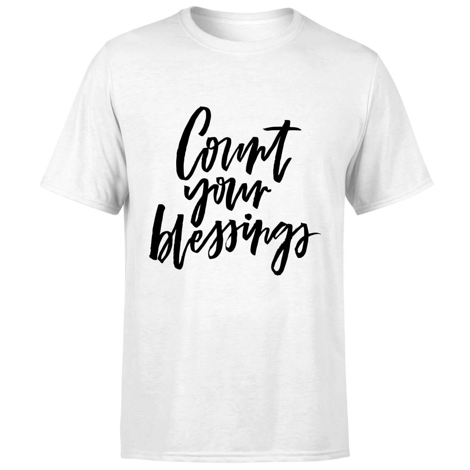 PlanetA444 Count Your Blessings Men's T-Shirt - White - S - White