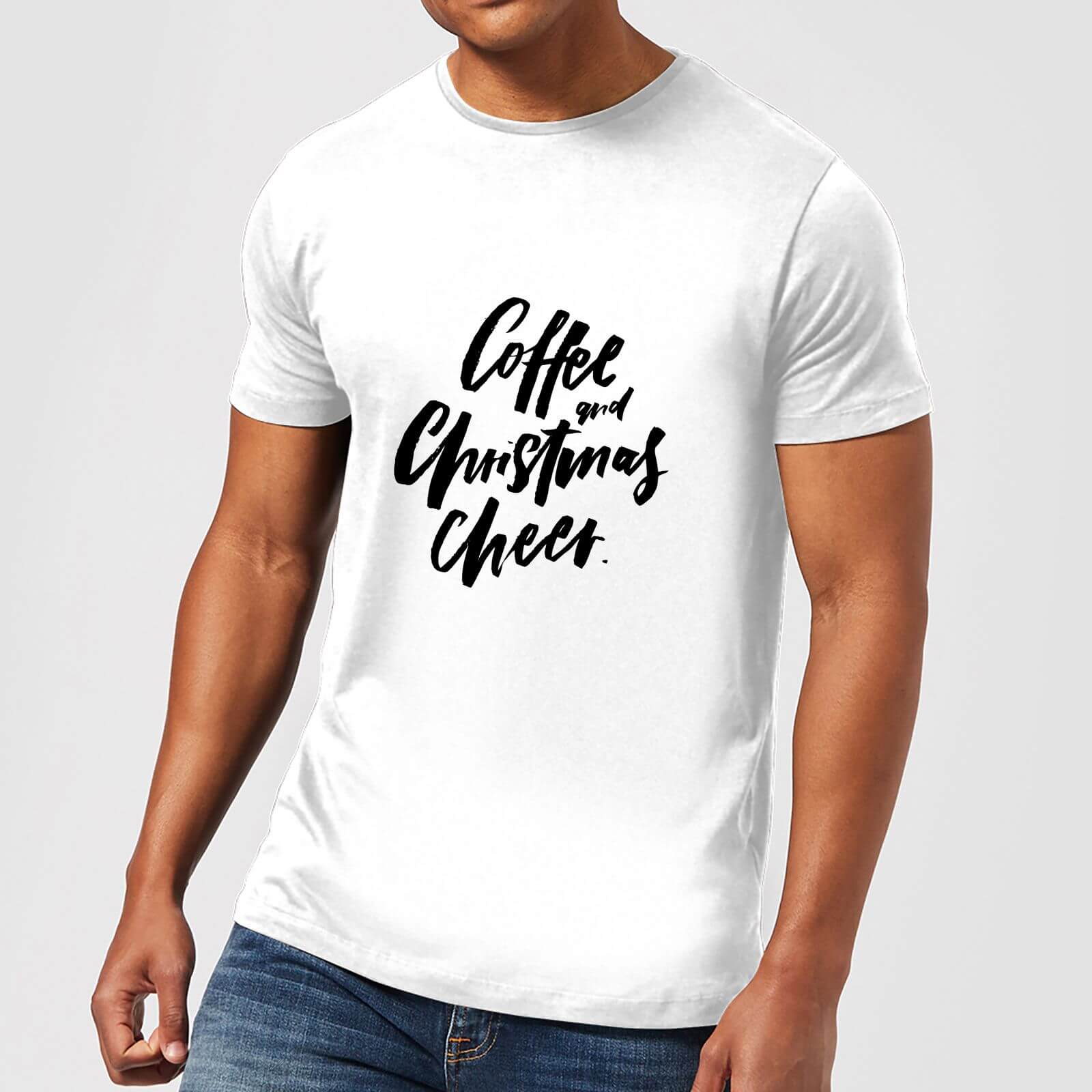 PlanetA444 Coffee and Christmas Cheer Men's T-Shirt - White - S - White