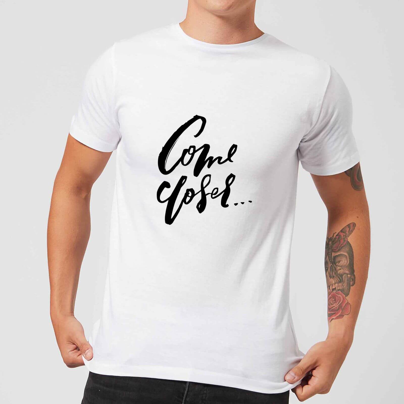 PlanetA444 Come Closer... Men's T-Shirt - White - S - White