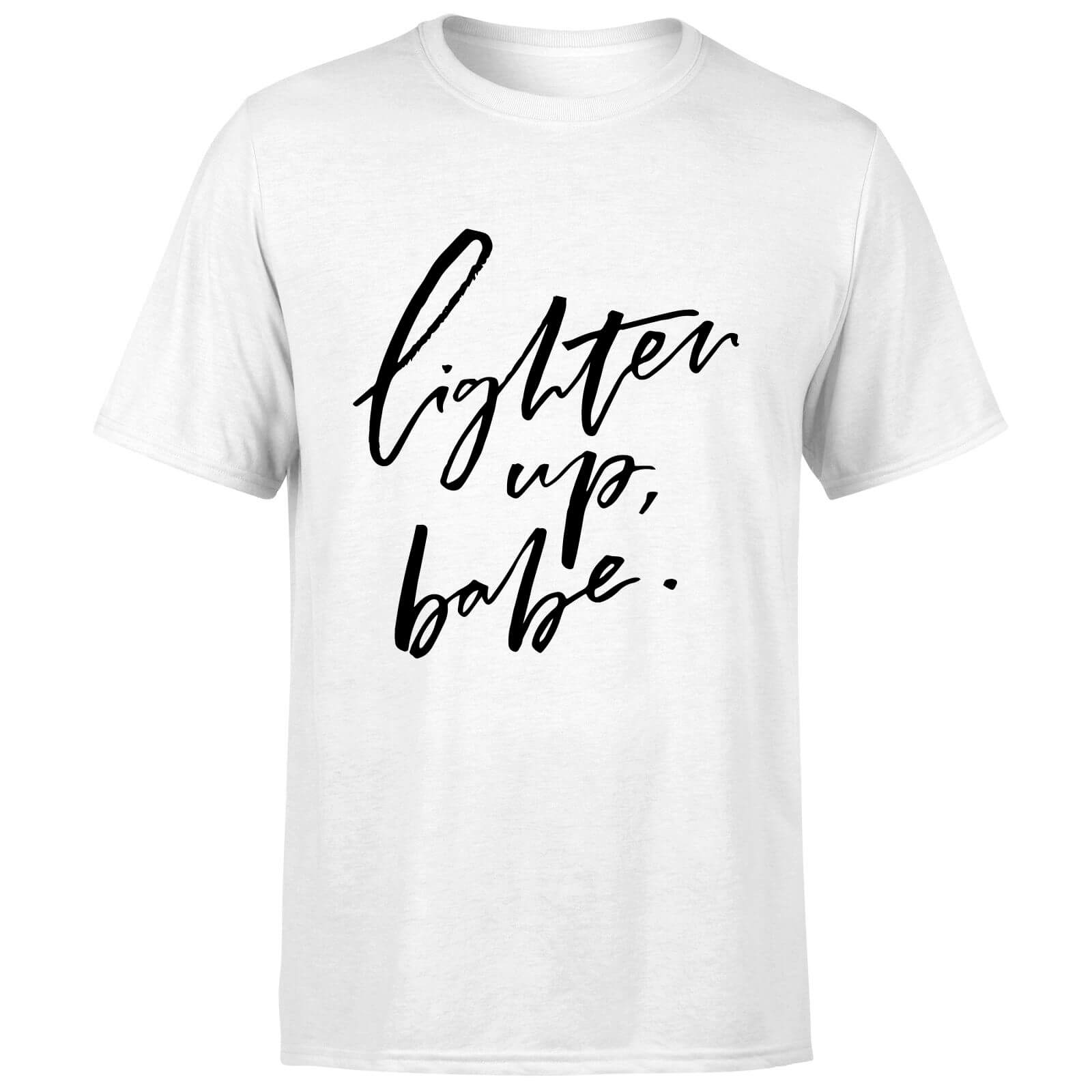 PlanetA444 Lighten Up, Babe Men's T-Shirt - White - S - White