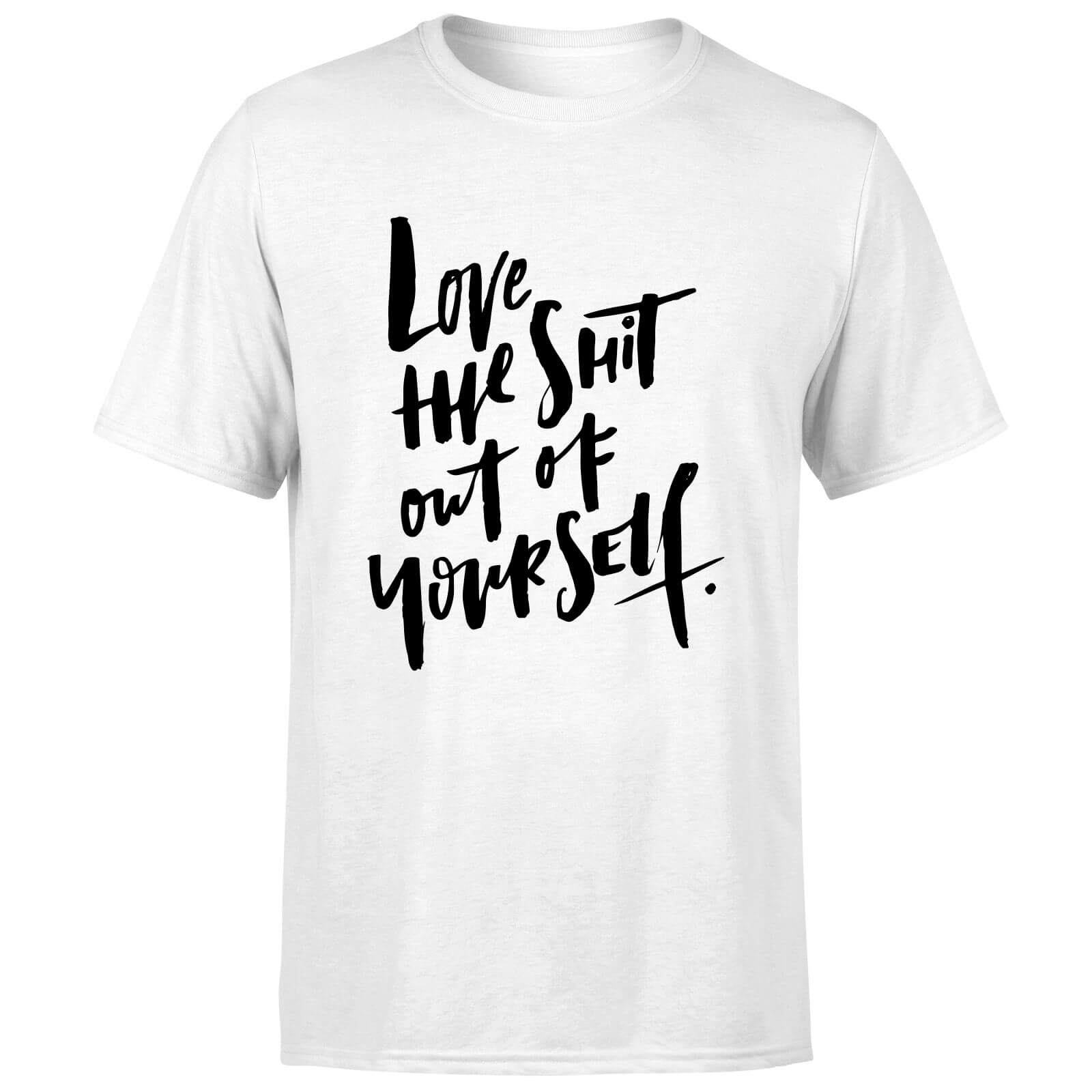 PlanetA444 Love The Shit Out Of Yourself Men's T-Shirt - White - S - White