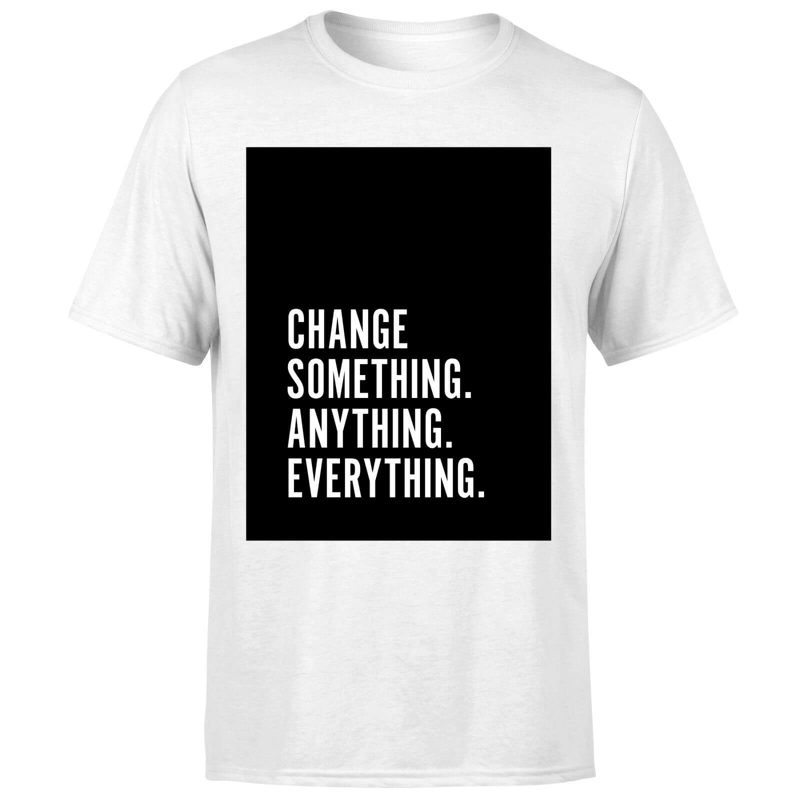PlanetA444 Change Something. Anything. Everything. Men's T-Shirt - White - S - White