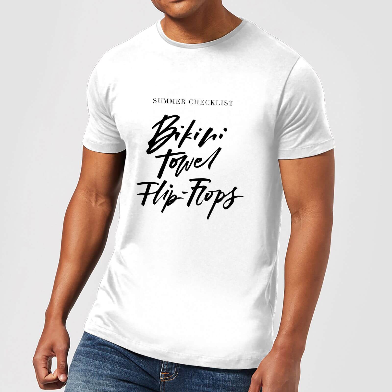 PlanetA444 Summer Checklist Men's T-Shirt - White - S - White