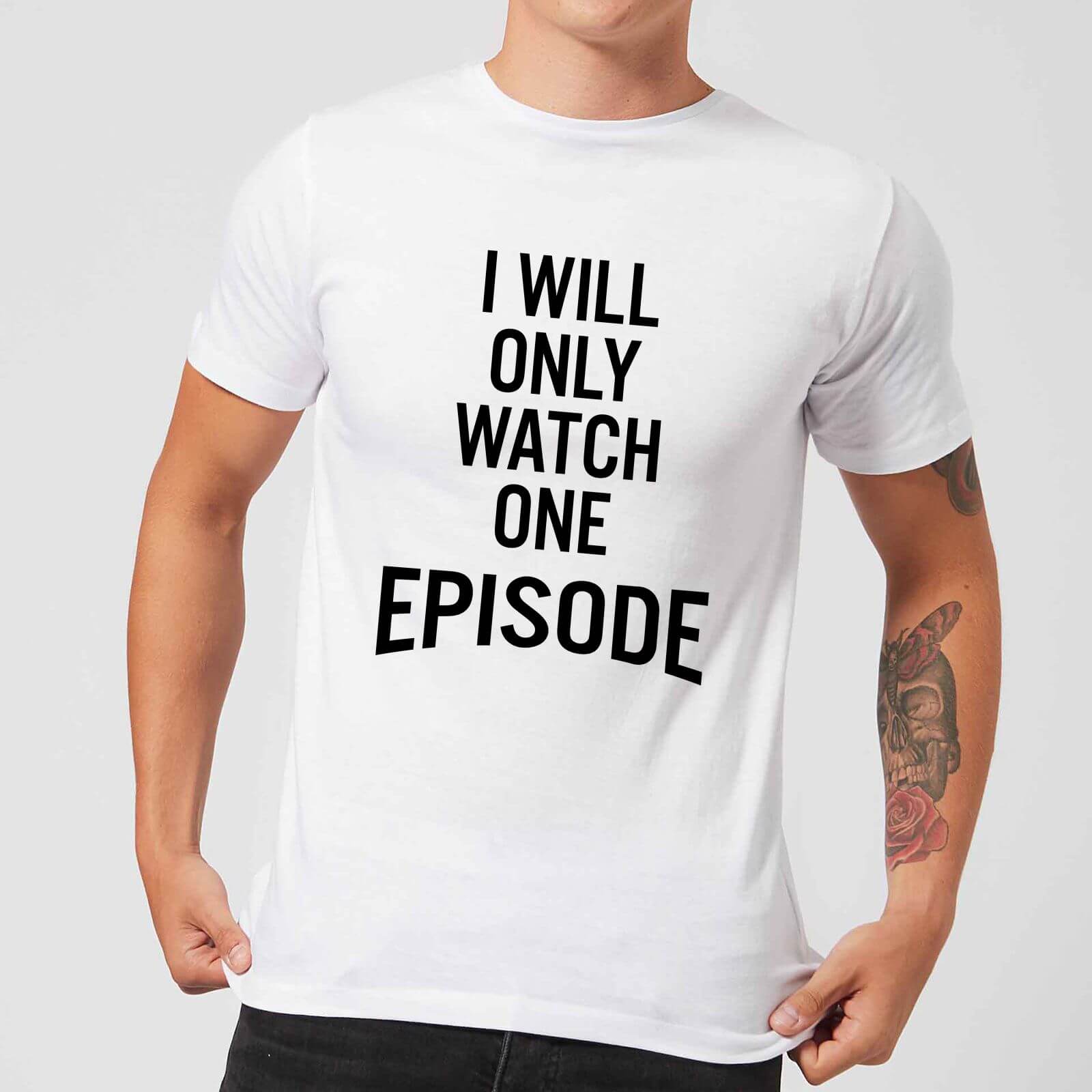 PlanetA444 I Will Only Watch One Episode Men's T-Shirt - White - S - White