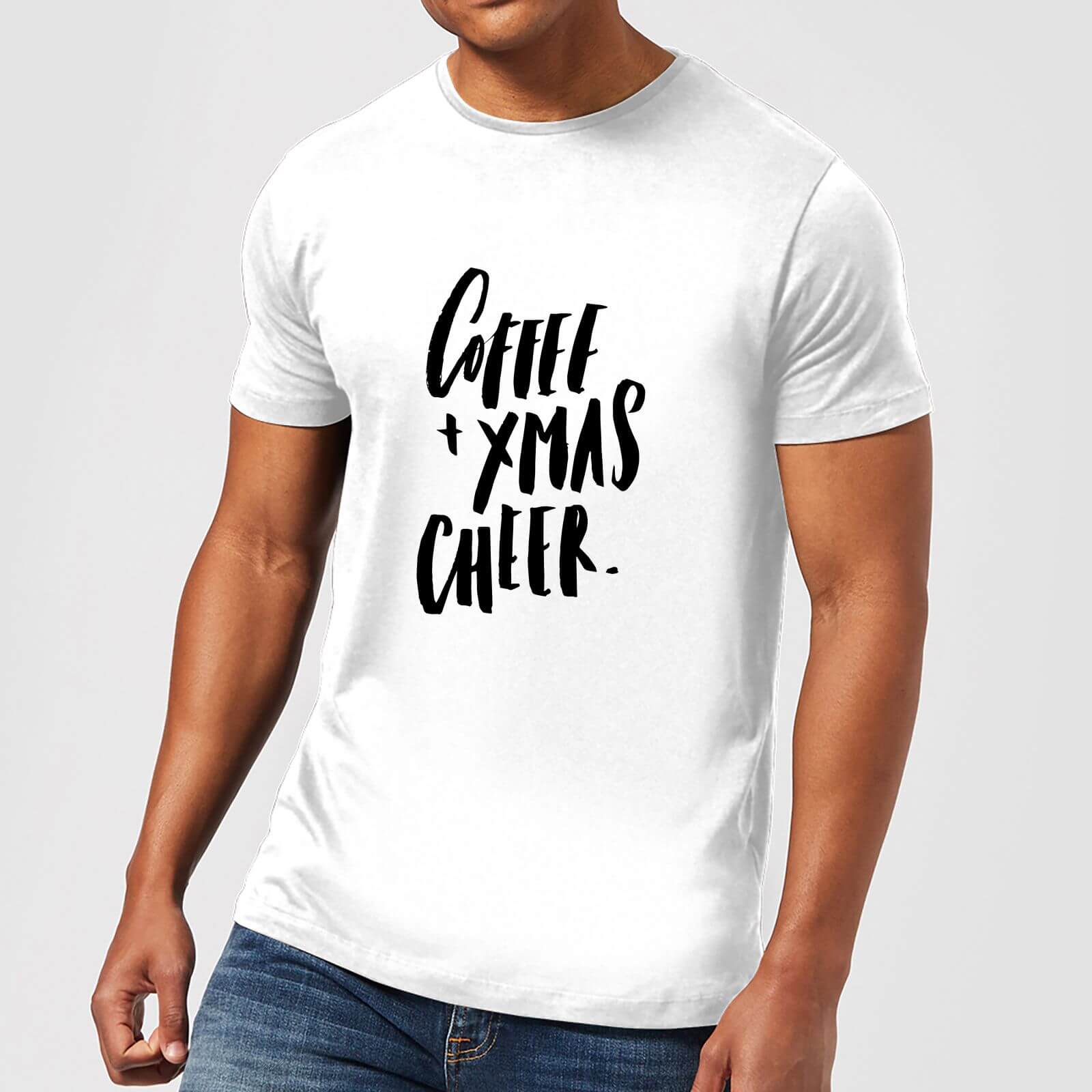 PlanetA444 Coffee and Xmas Cheer Men's T-Shirt - White - S - White