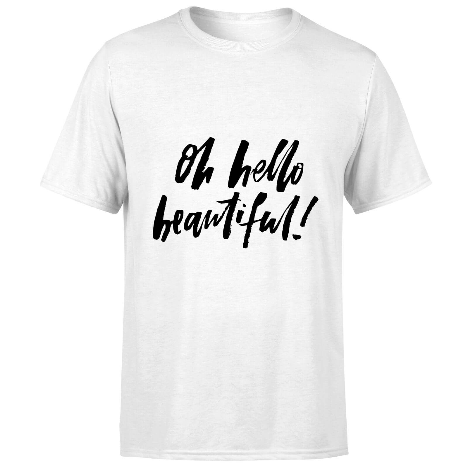 PlanetA444 Oh Hello Beautiful Men's T-Shirt - White - S - White