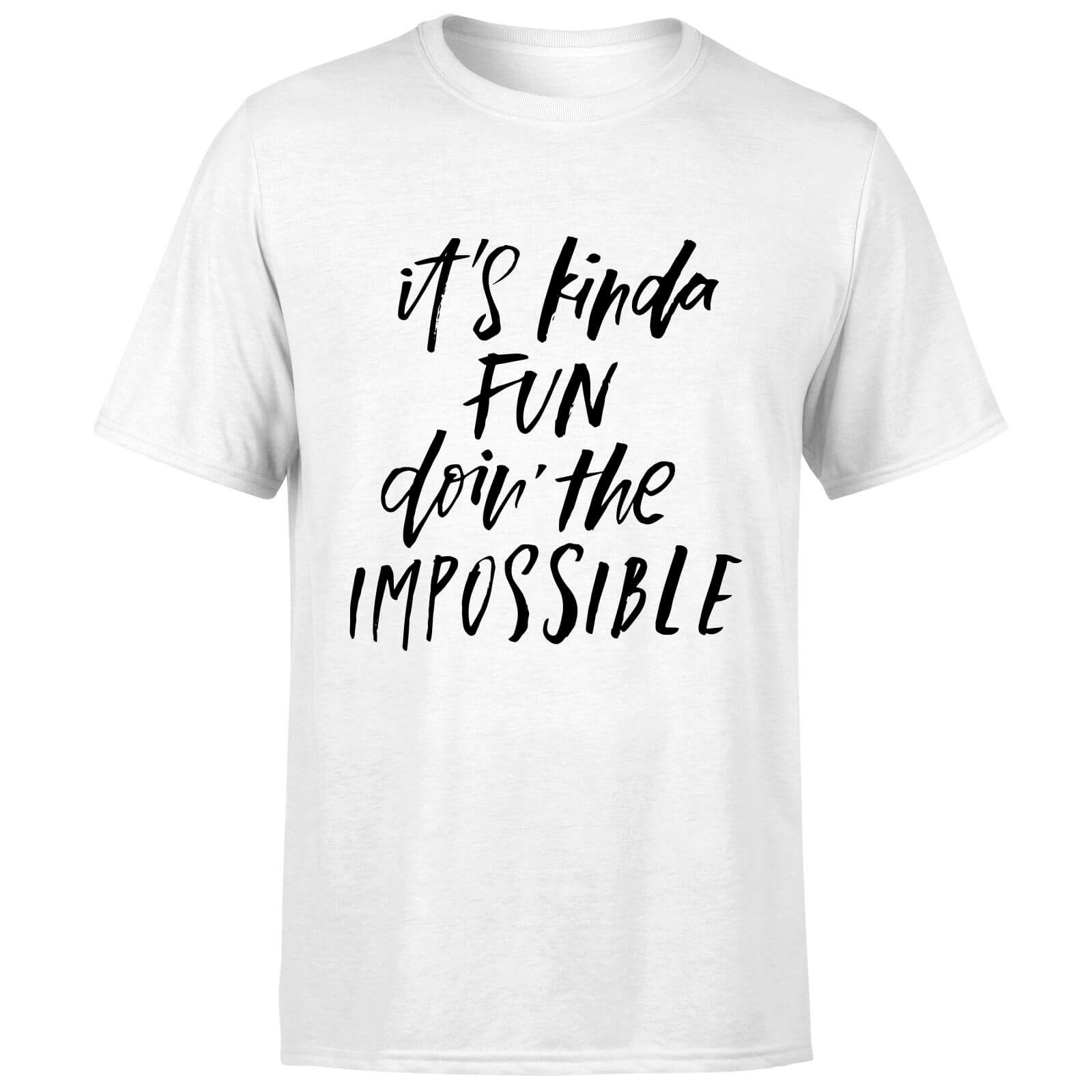 PlanetA444 It's Kinda Fun Doin' The Impossible Men's T-Shirt - White - S - White